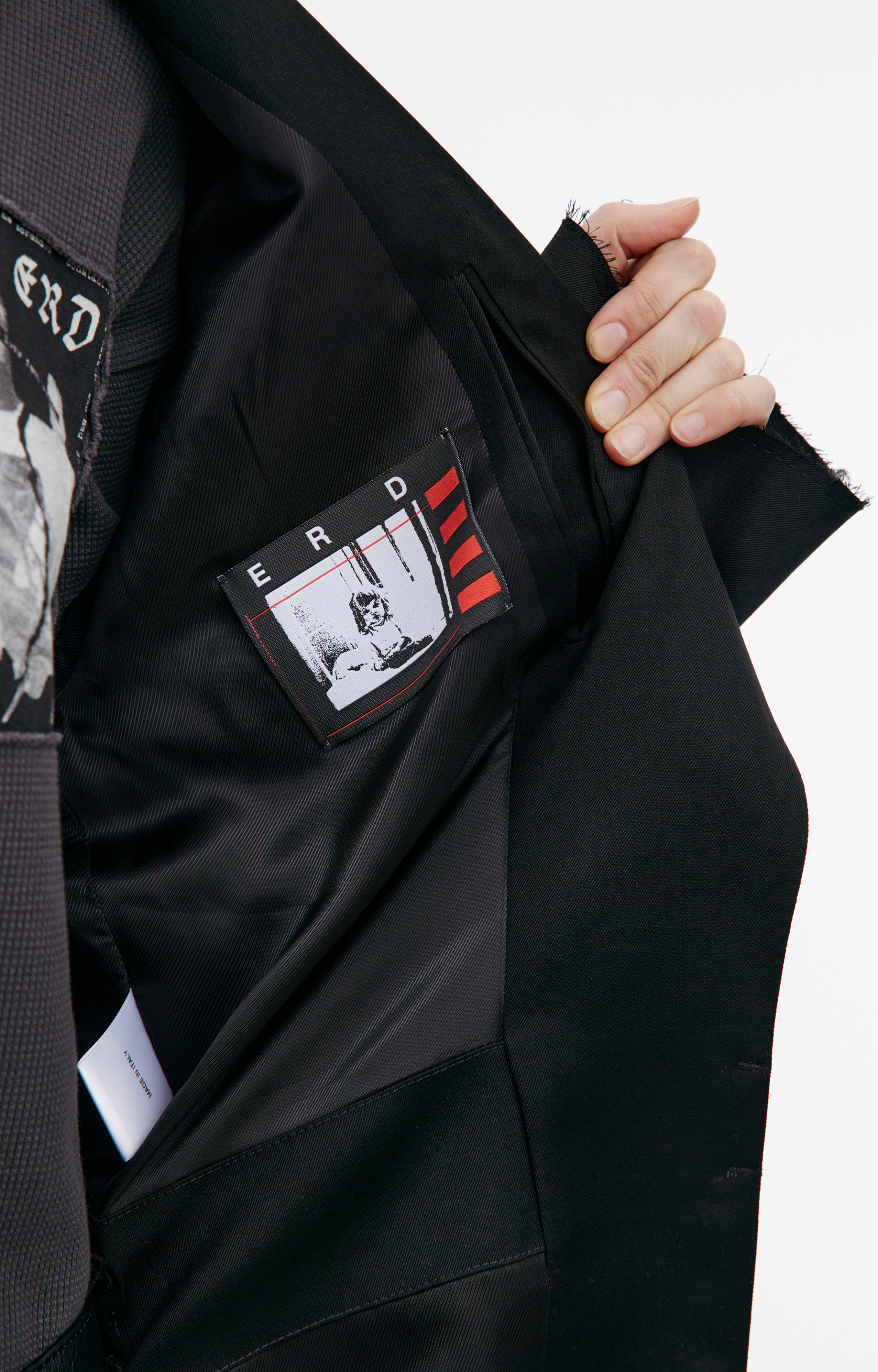 Enfants Riches Déprimés Wool blazer with stitched belt