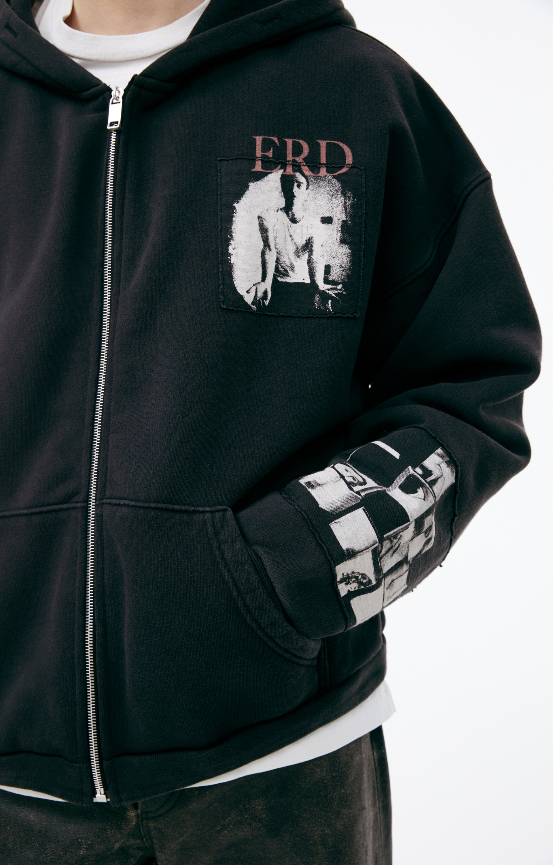 Enfants Riches Déprimés Black hoodie with patches