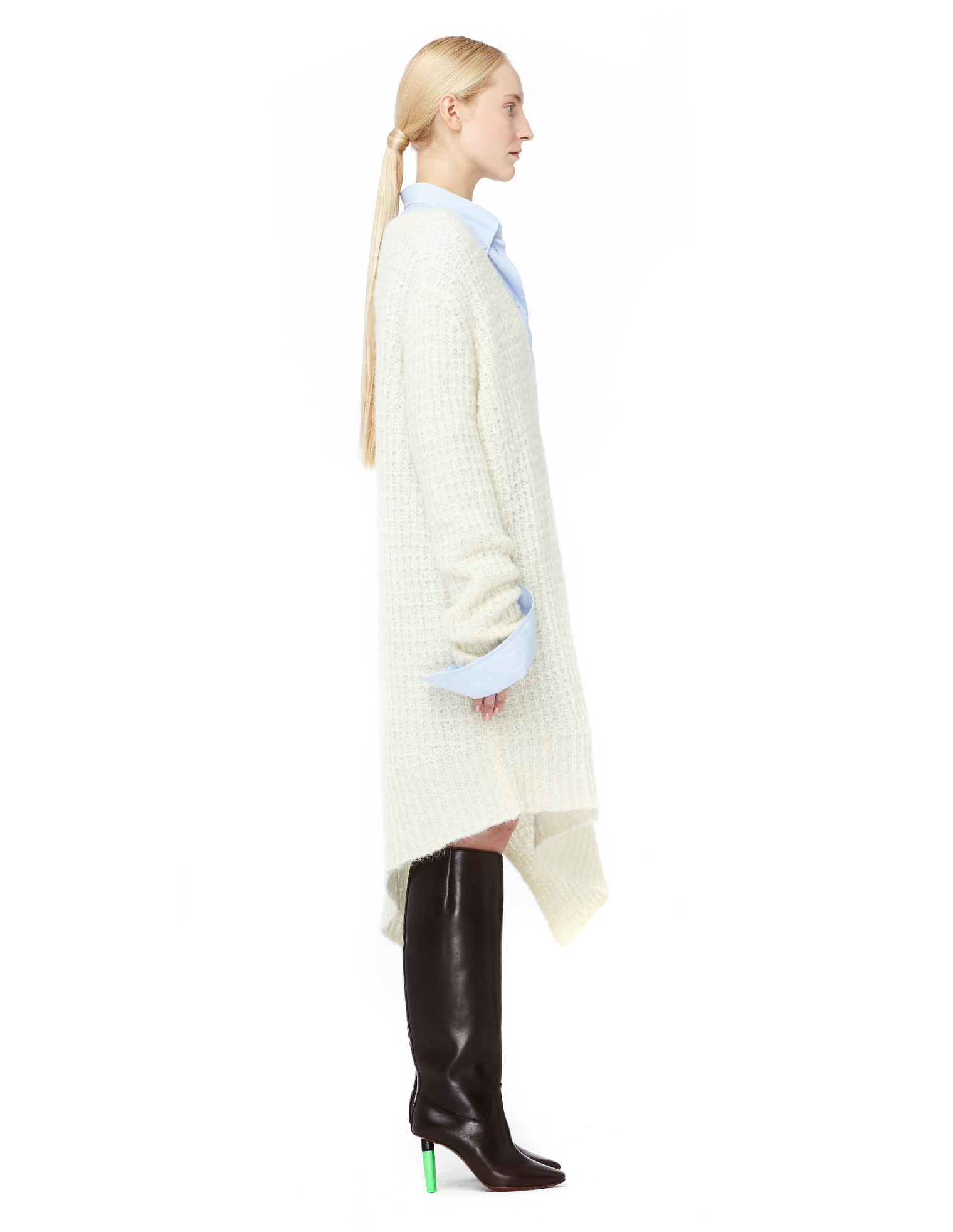 Ann Demeulemeester Асимметричное платье-свитер oversize
