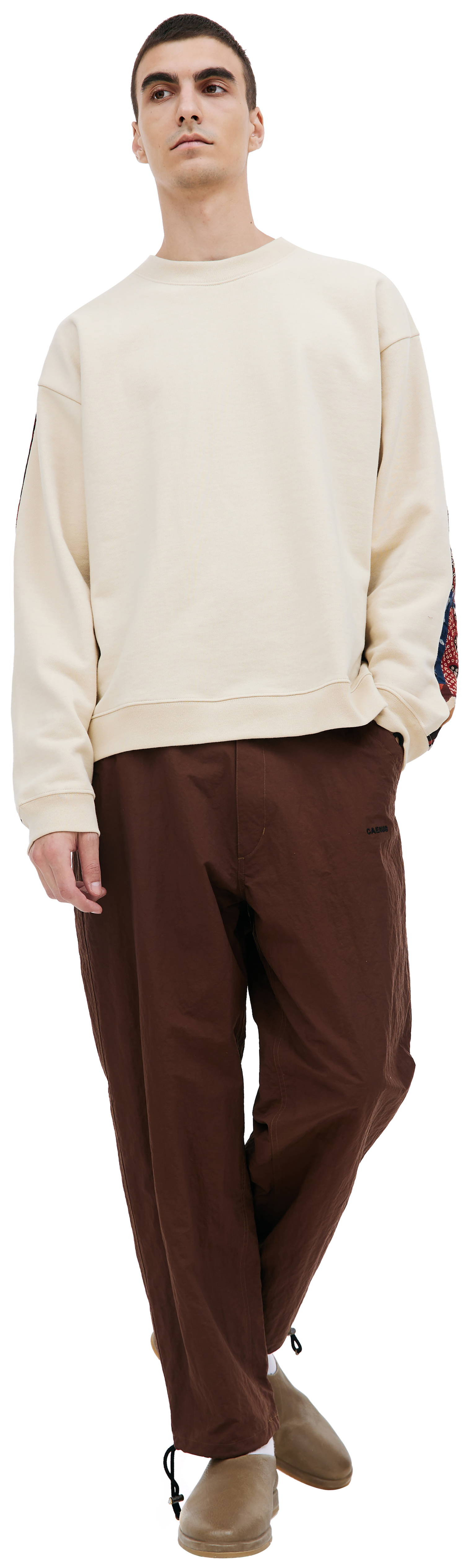 KARU RESEARCH Beige patchwork sweatshirt