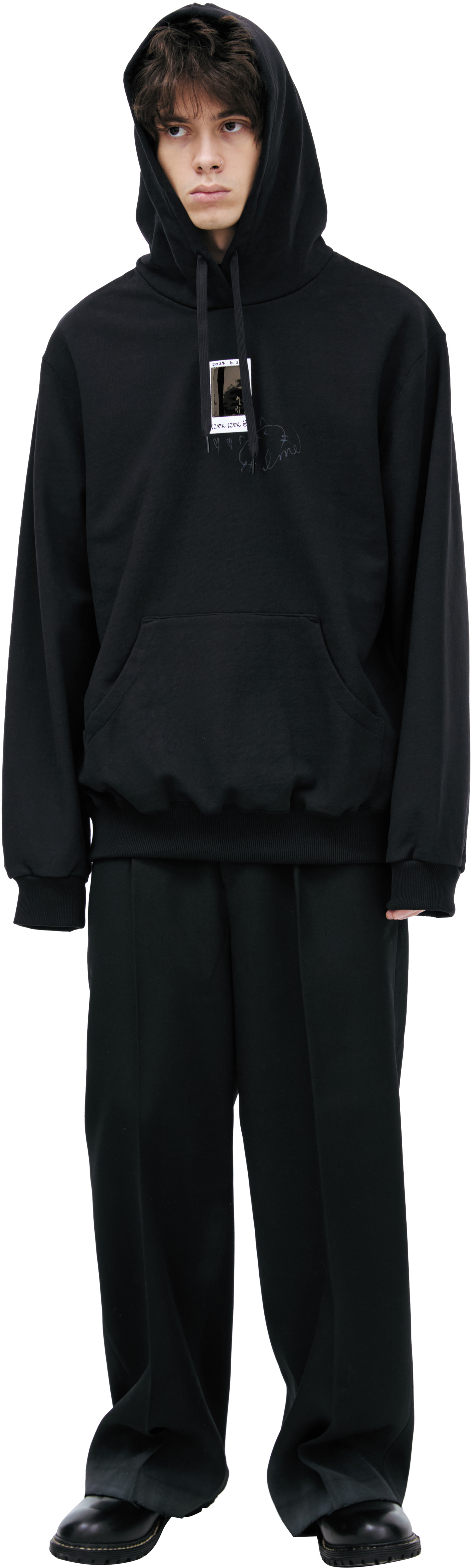 Doublet Black hoodie with patch