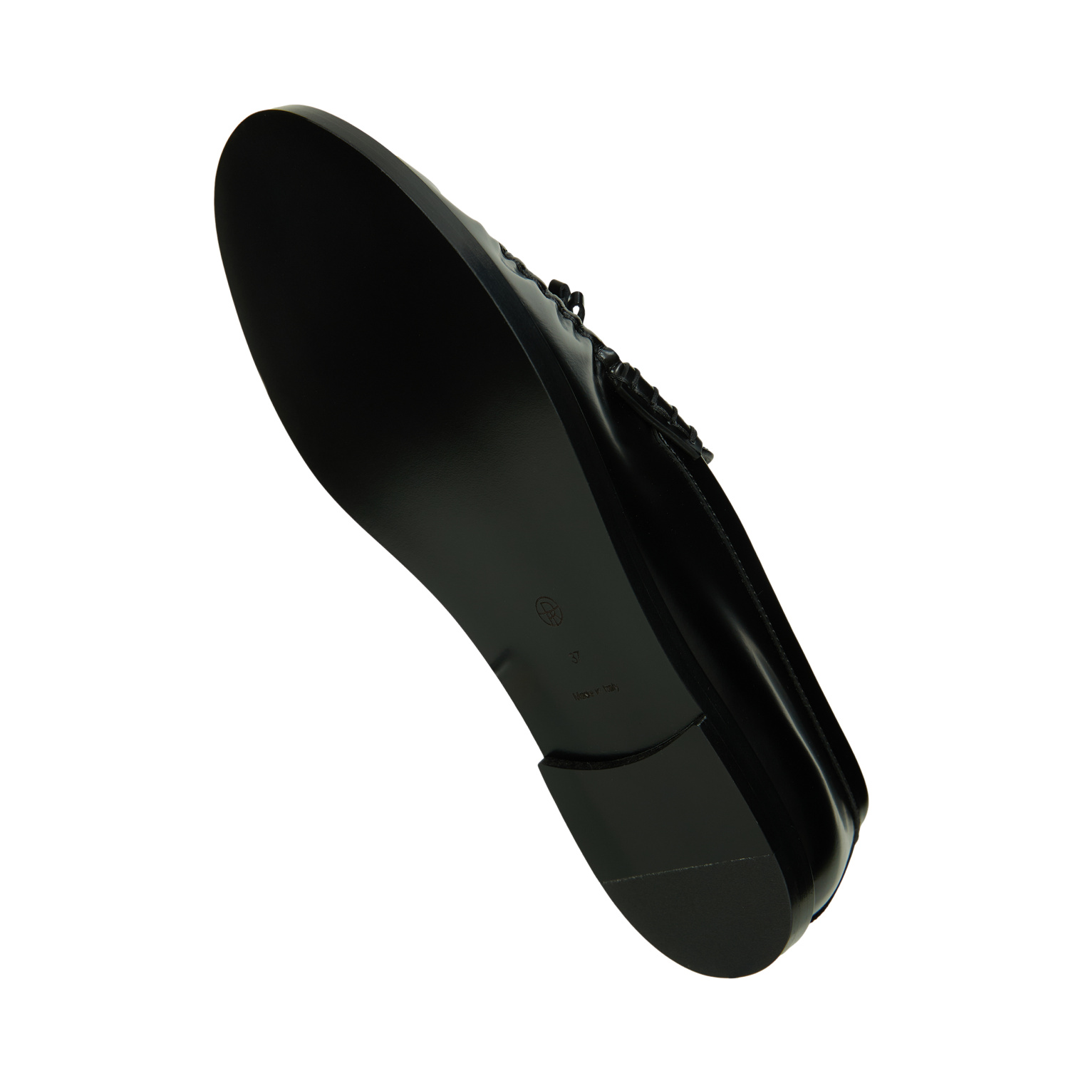 The Row Black leather loafers