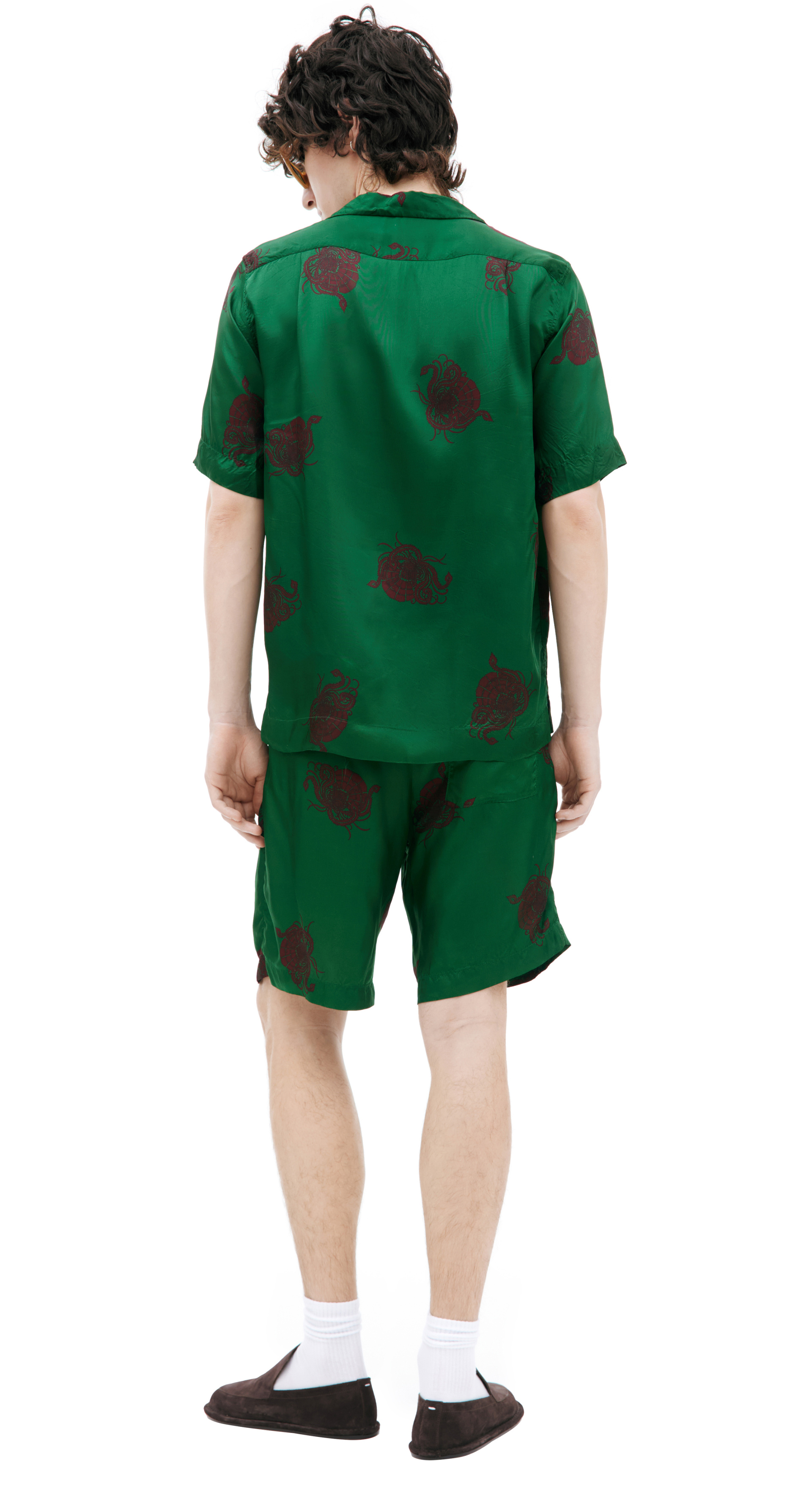 Dries Van Noten Green monoprint shirt