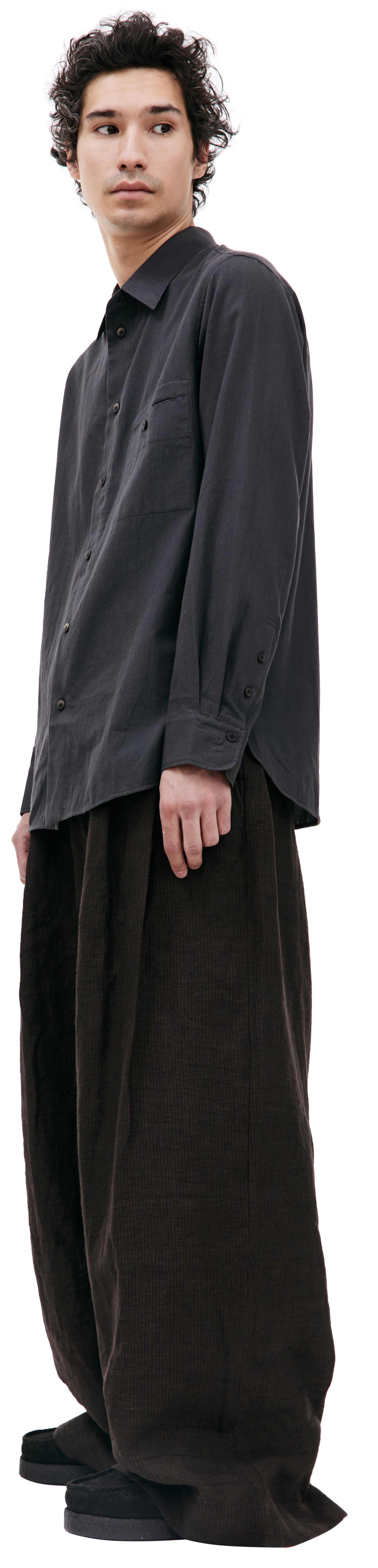 Ziggy Chen Grey cotton shirt