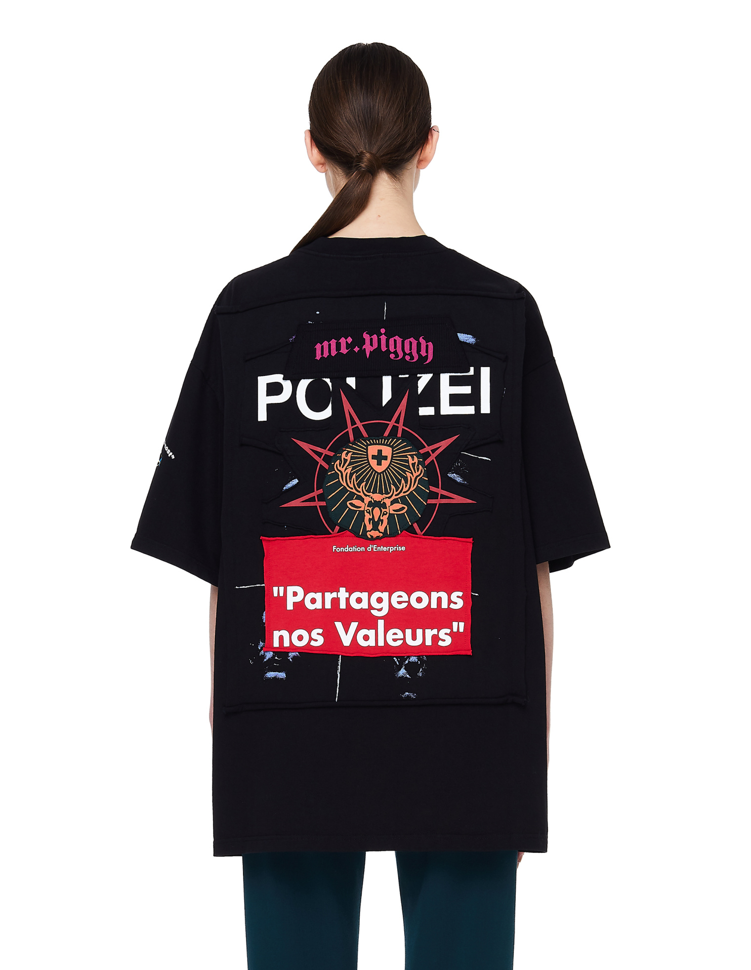 VETEMENTS Russia Cotton T-shirt with Patches