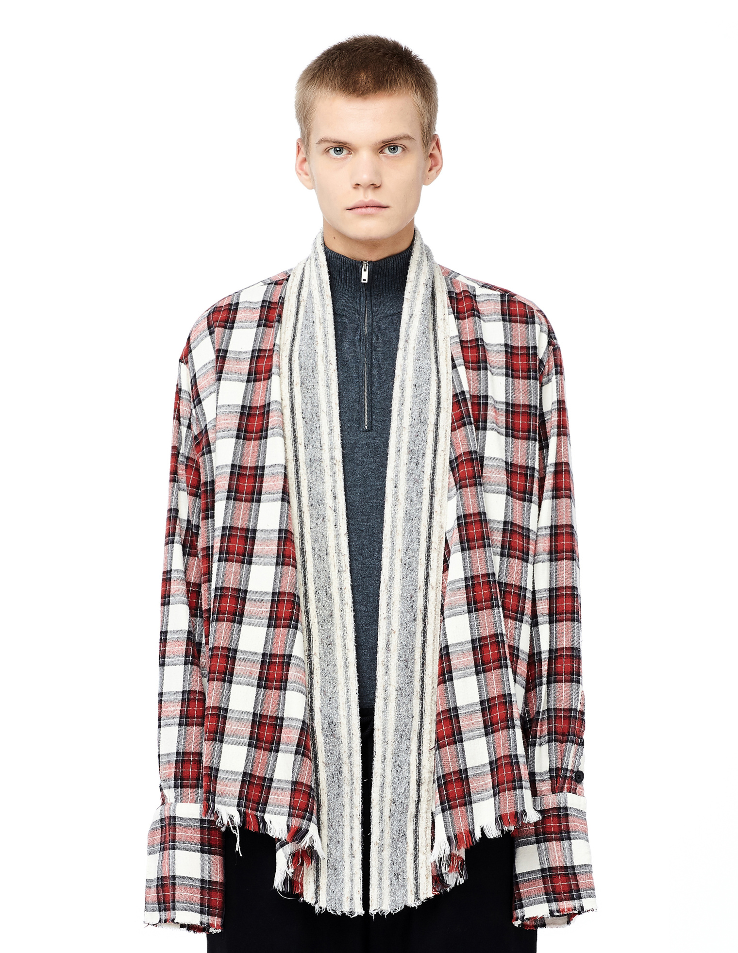 Greg Lauren Хлопковая рубашка-кимоно