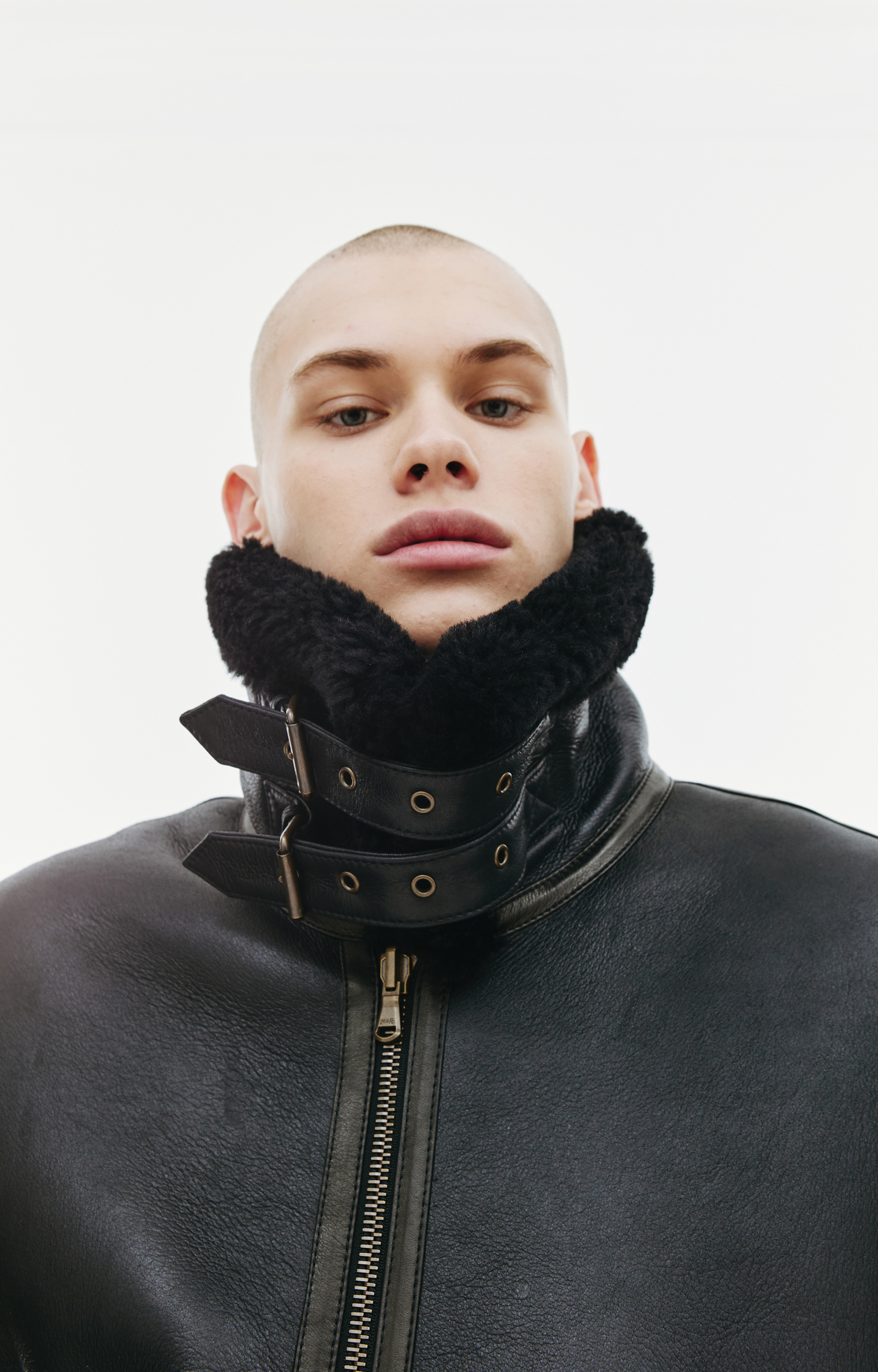 VETEMENTS Black reversible shearling jacket