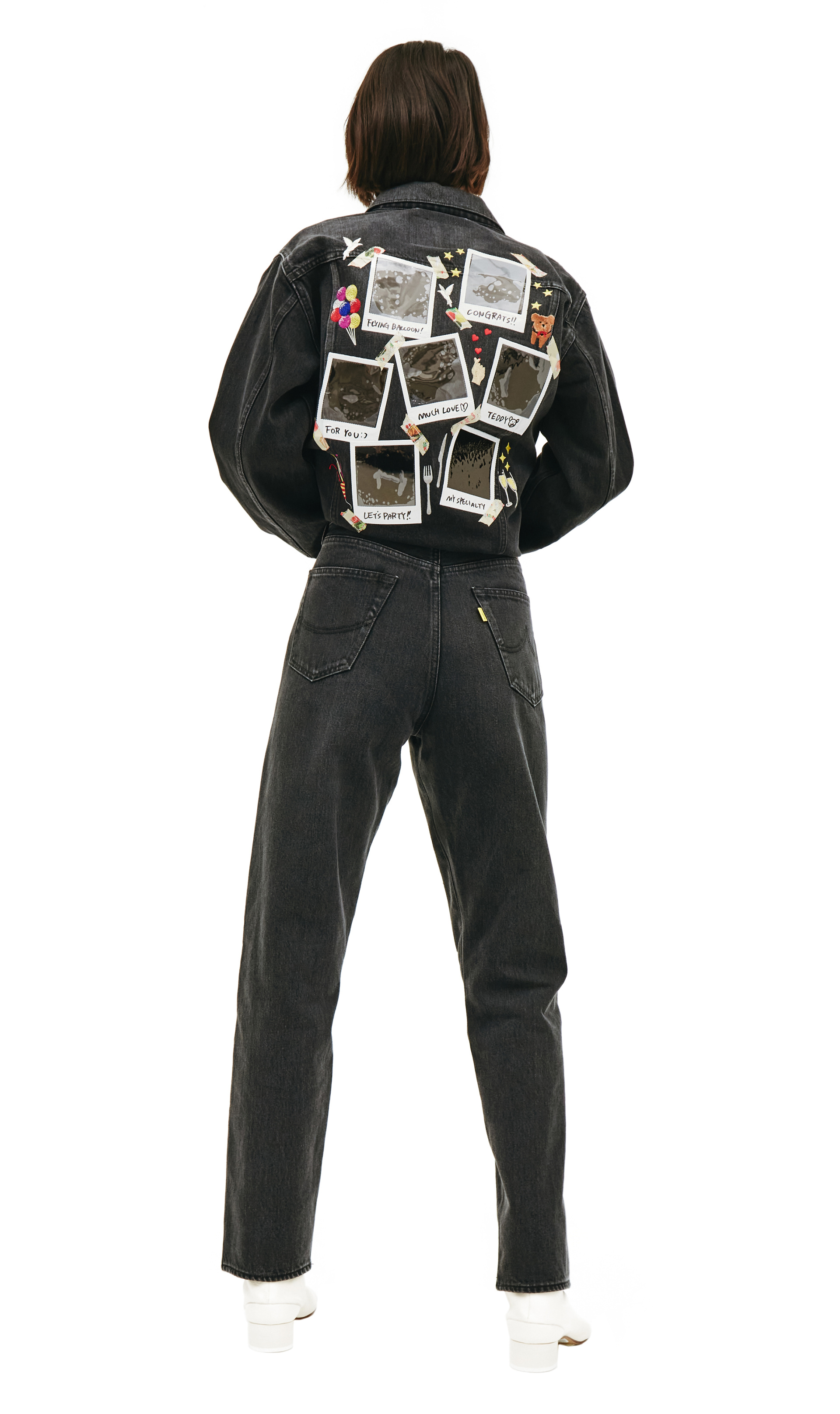 Doublet Grey Polaroid Patched Jeans