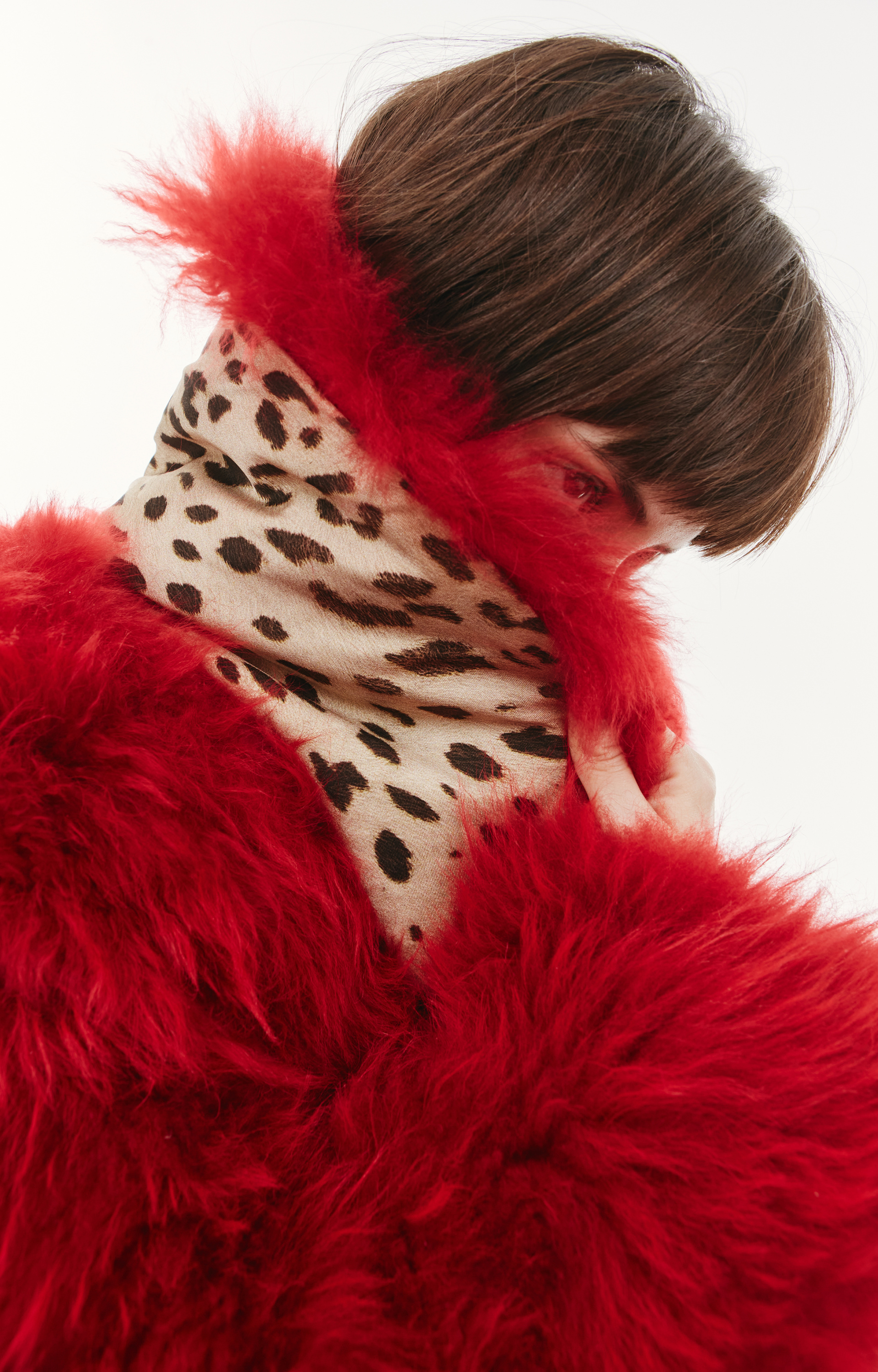 Blumarine Fluffy midi fur coat