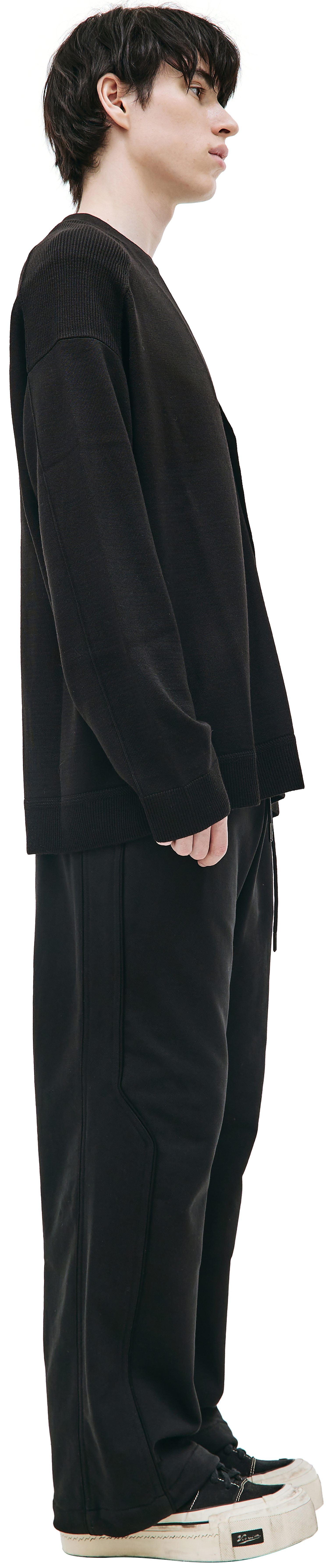 Juun.J Black Y-Neck сardigan