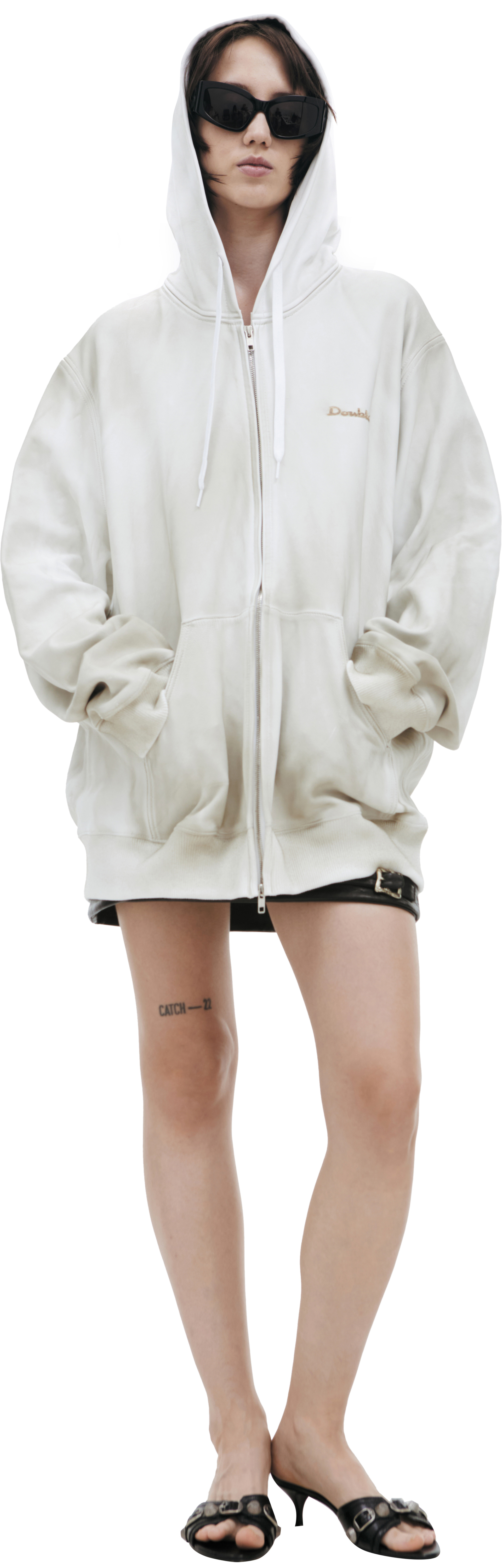 Doublet Leather Hooded Jacket