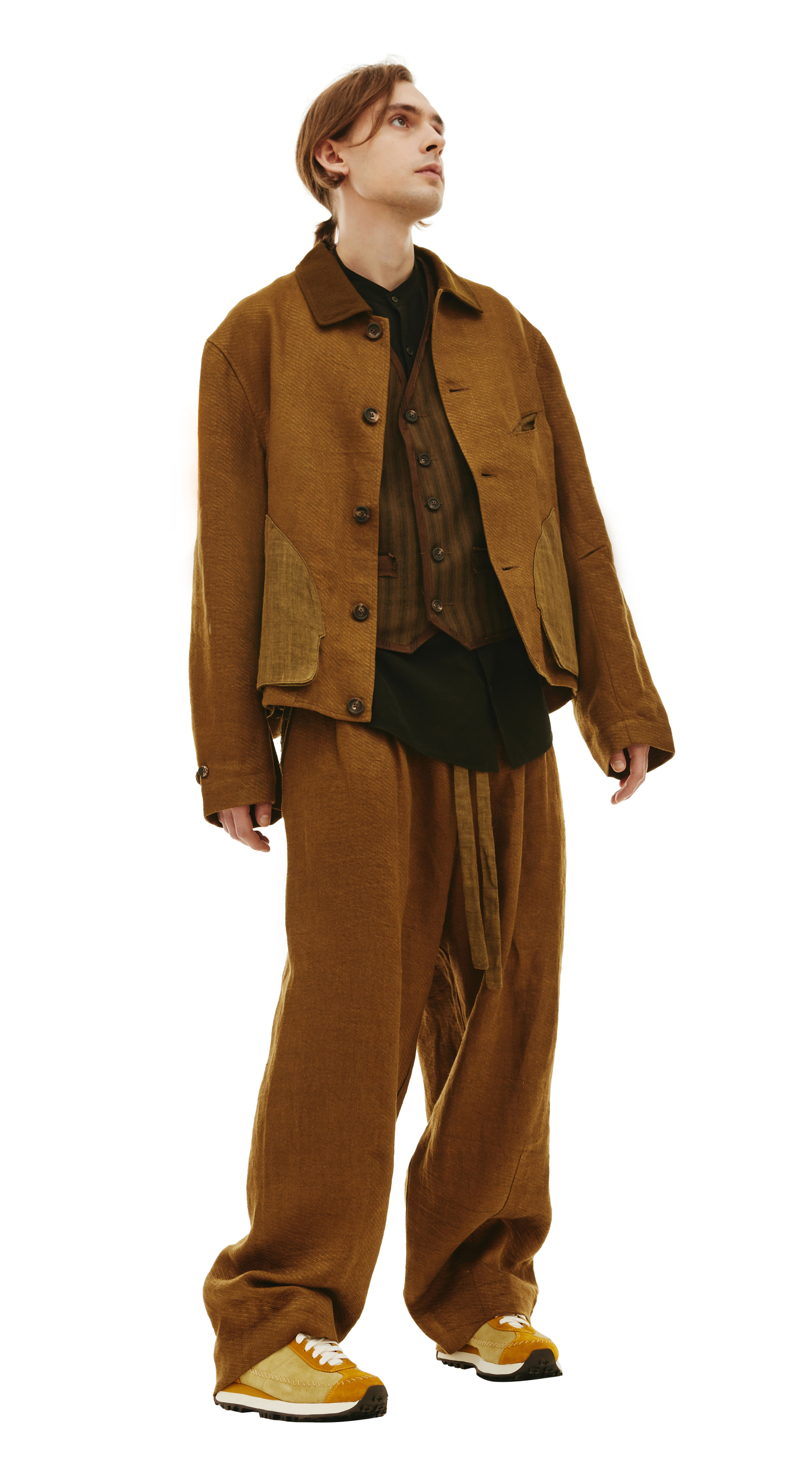 Ziggy Chen Cropped linen jacket