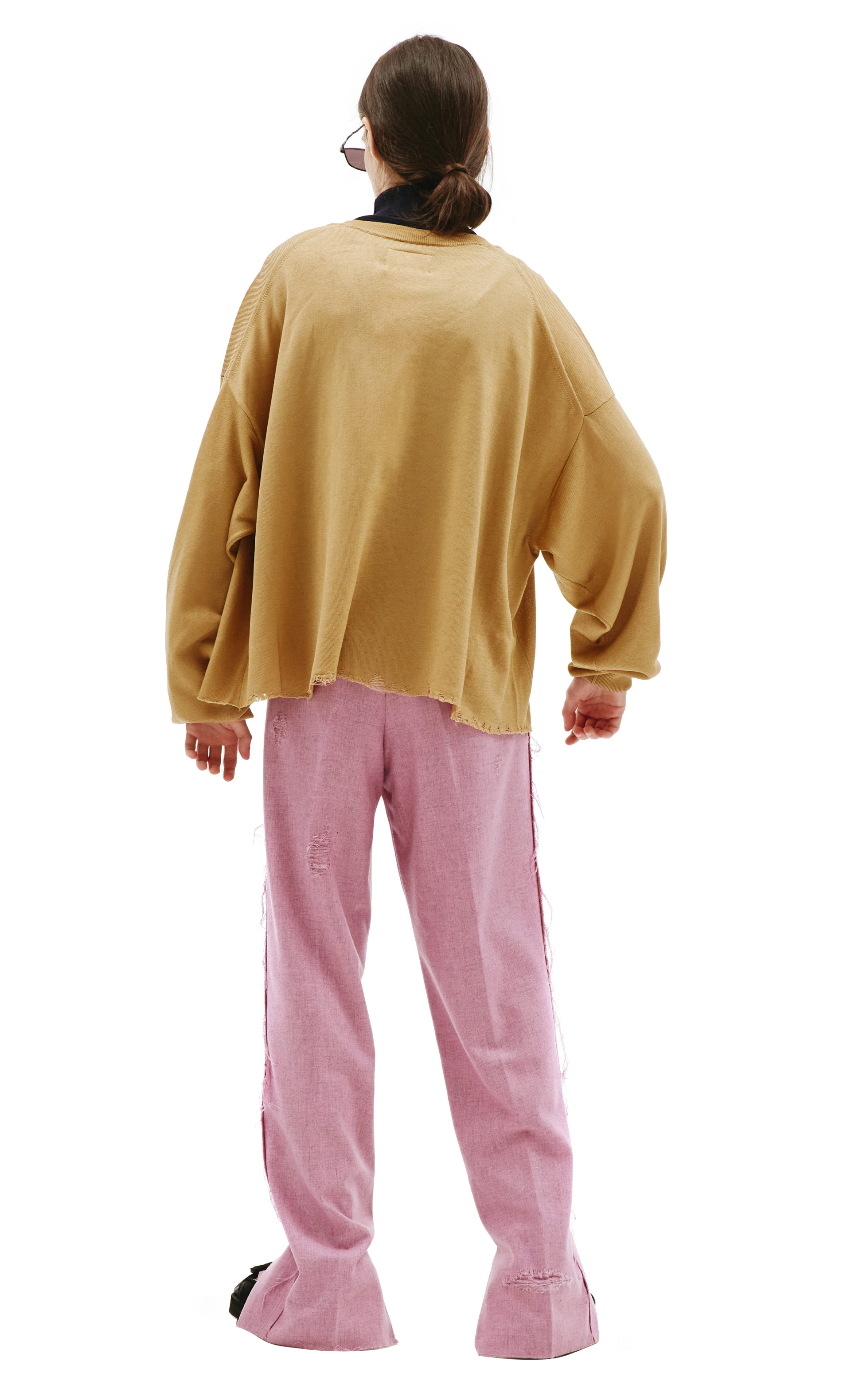 Doublet Milk fiber oversized cardigan