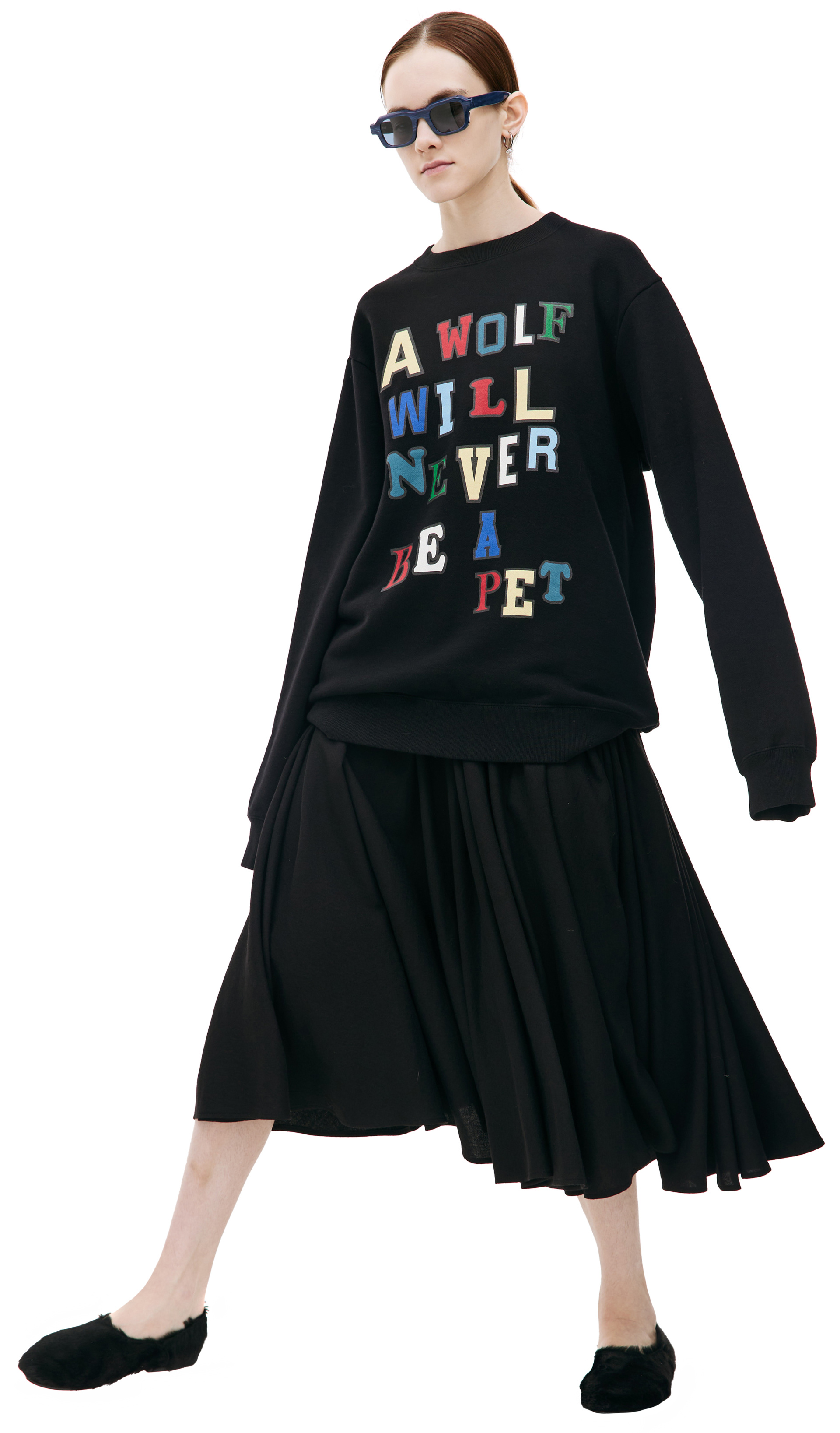 Undercover Black appliqué sweatshirt