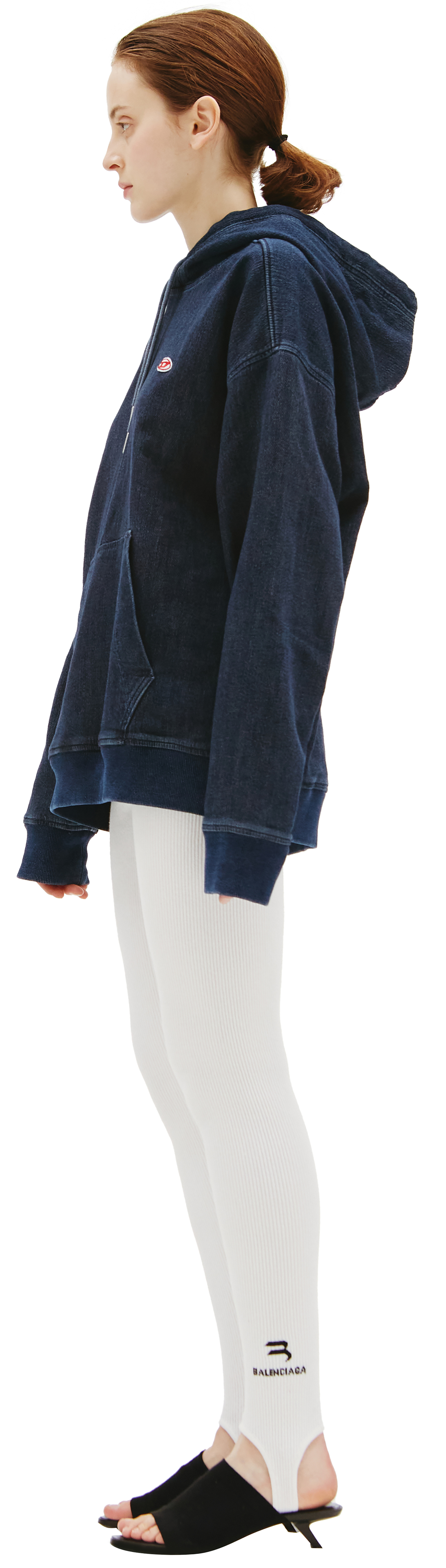 Diesel D-UM-RIB denim hoodie