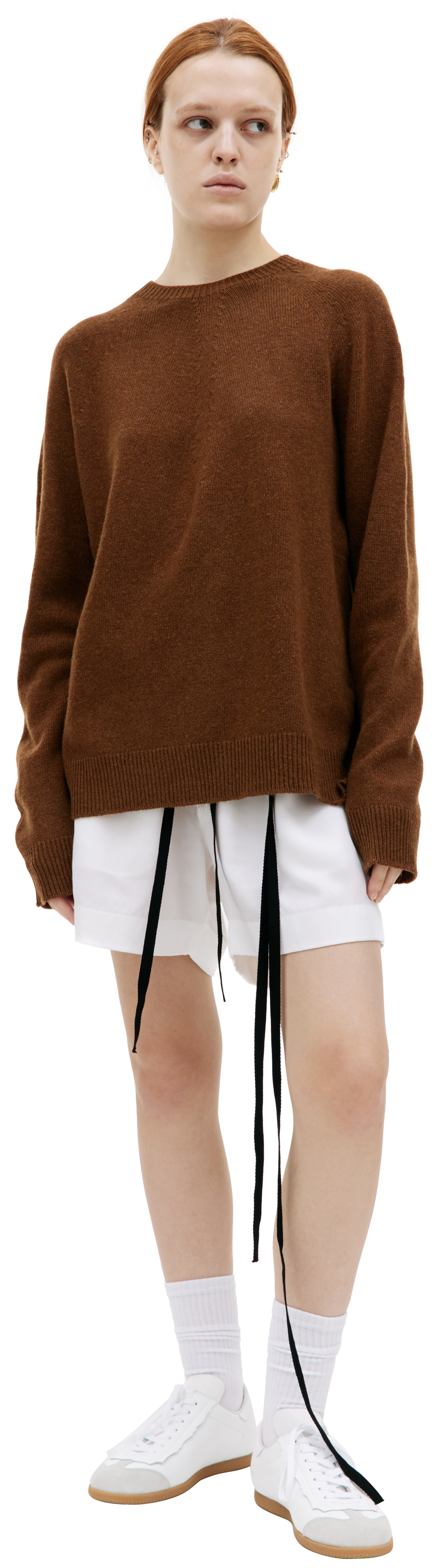 Jil Sander Brown crewneck sweater