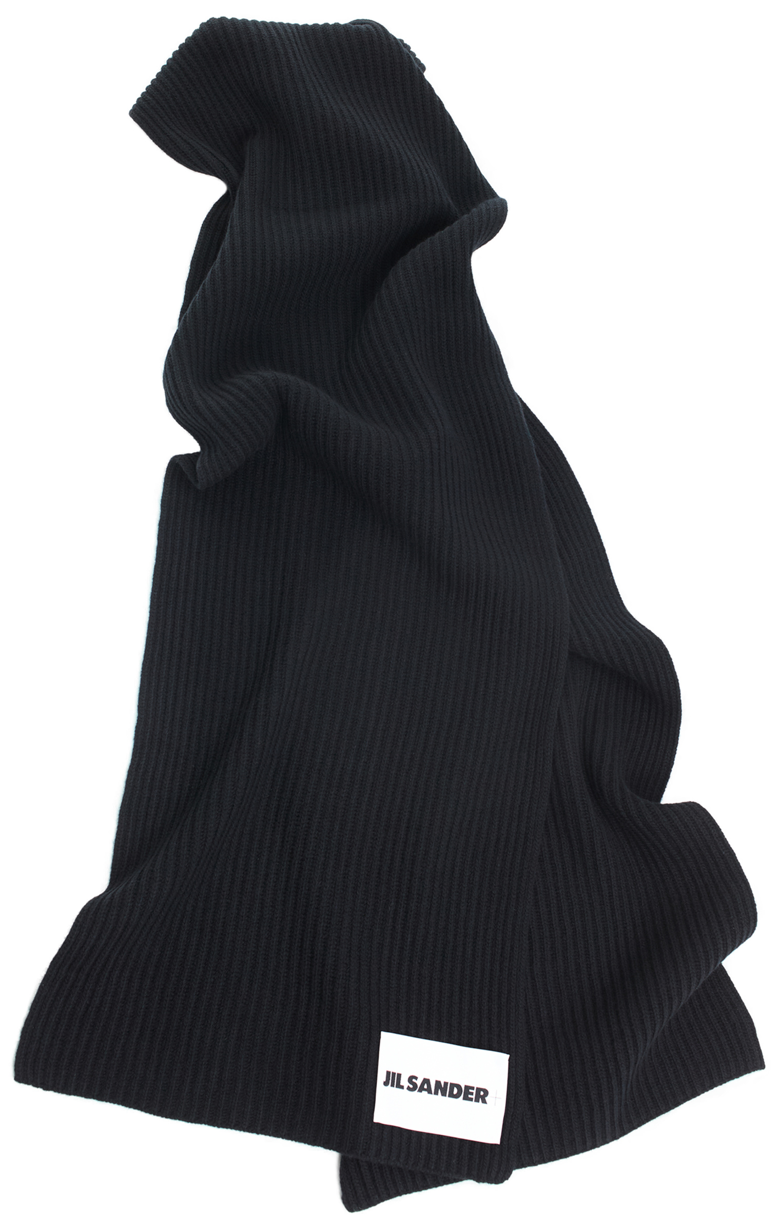 Jil Sander Wool scarf with patch