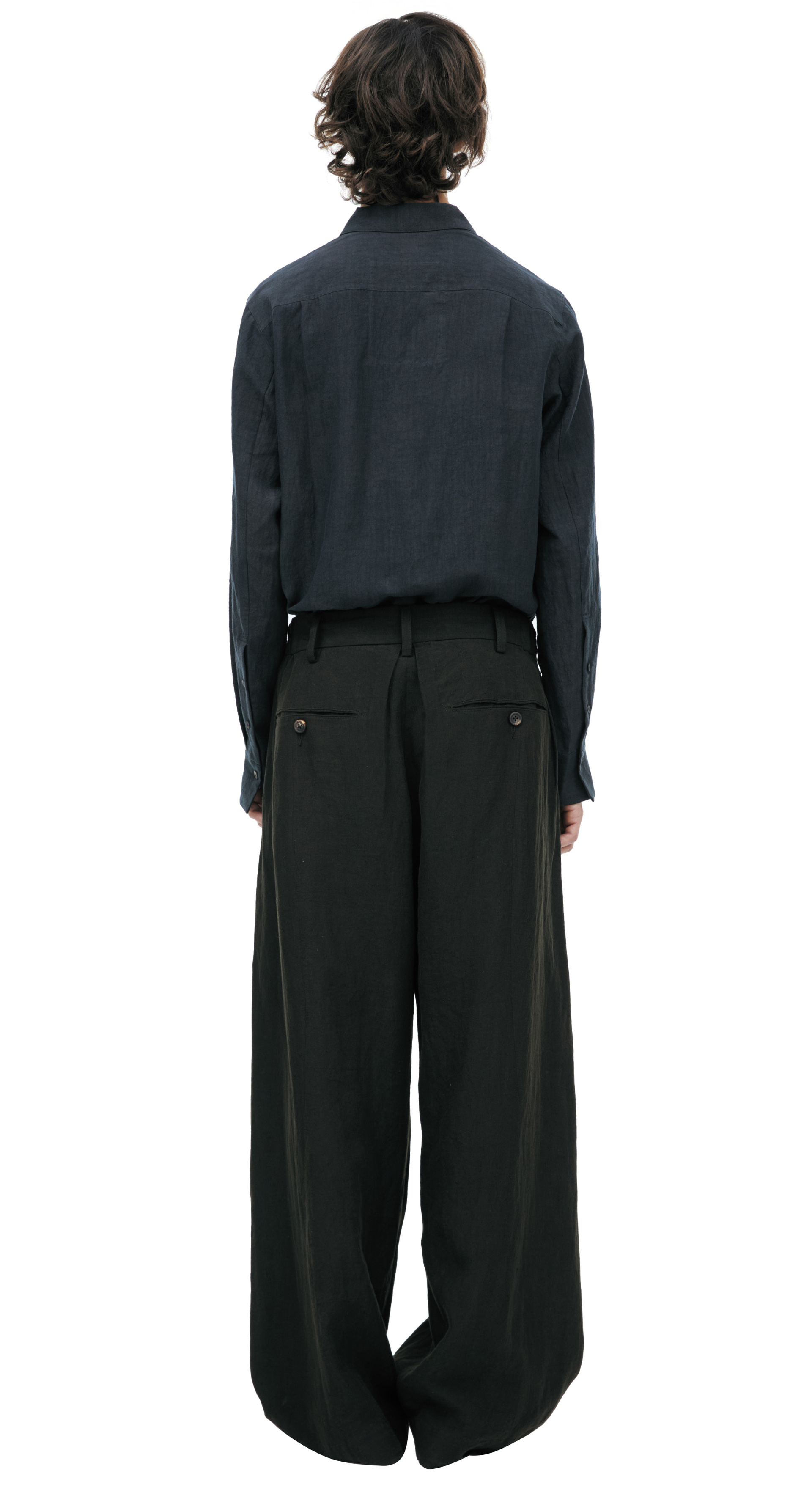 Ziggy Chen Wide leg linen trousers