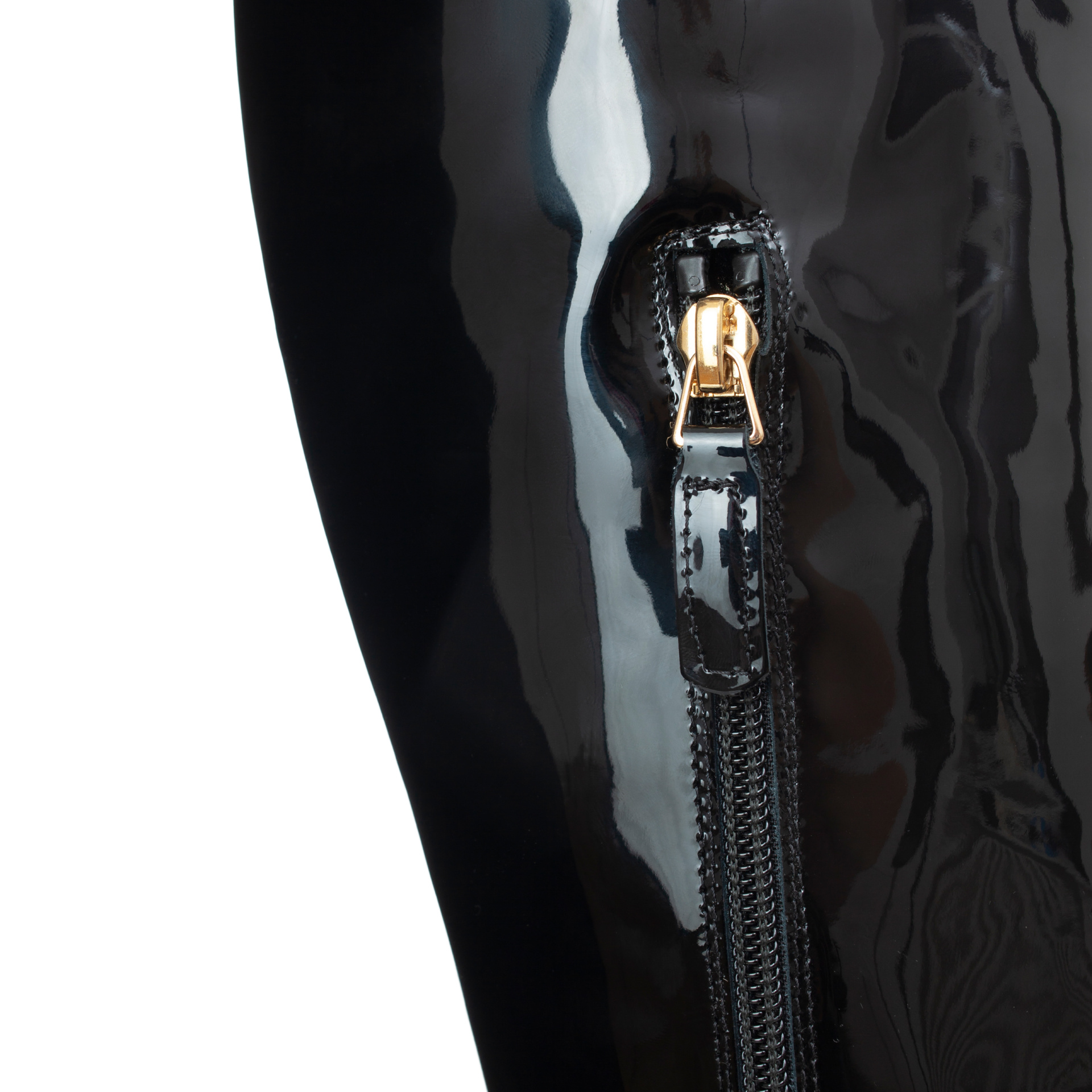 Blumarine Latent leather knee-high boots