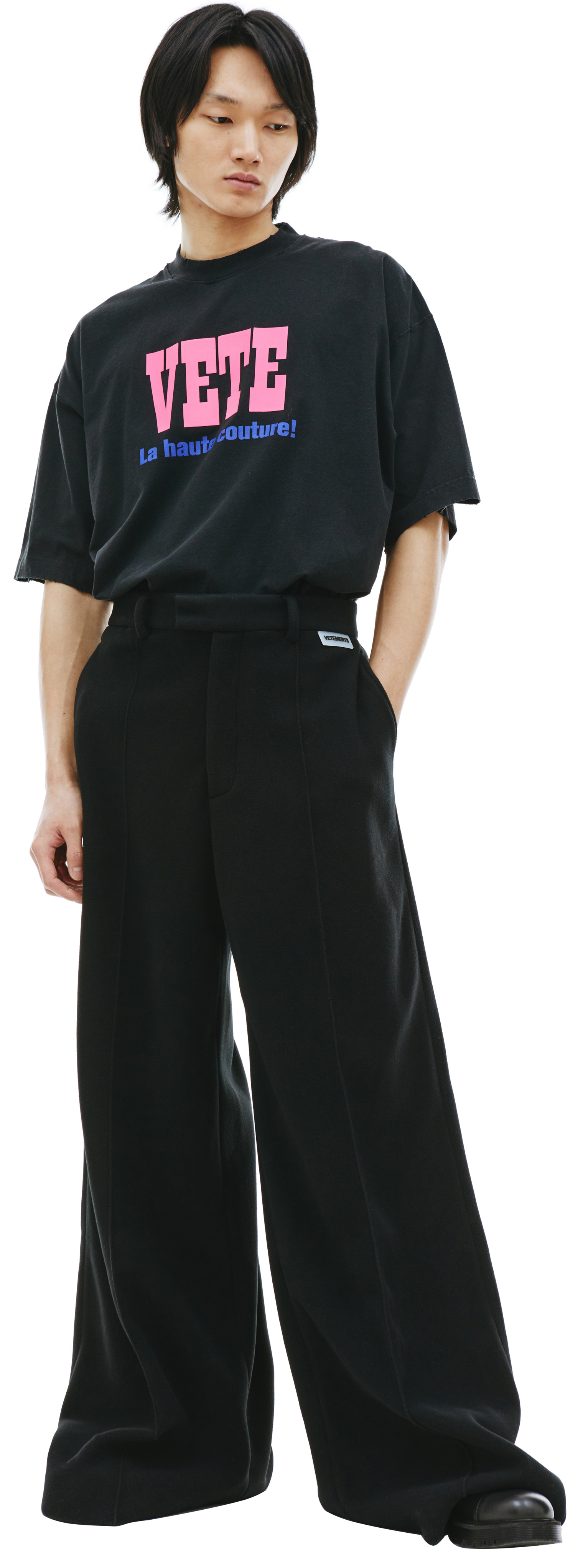 VETEMENTS Black Pinched Seam Trousers