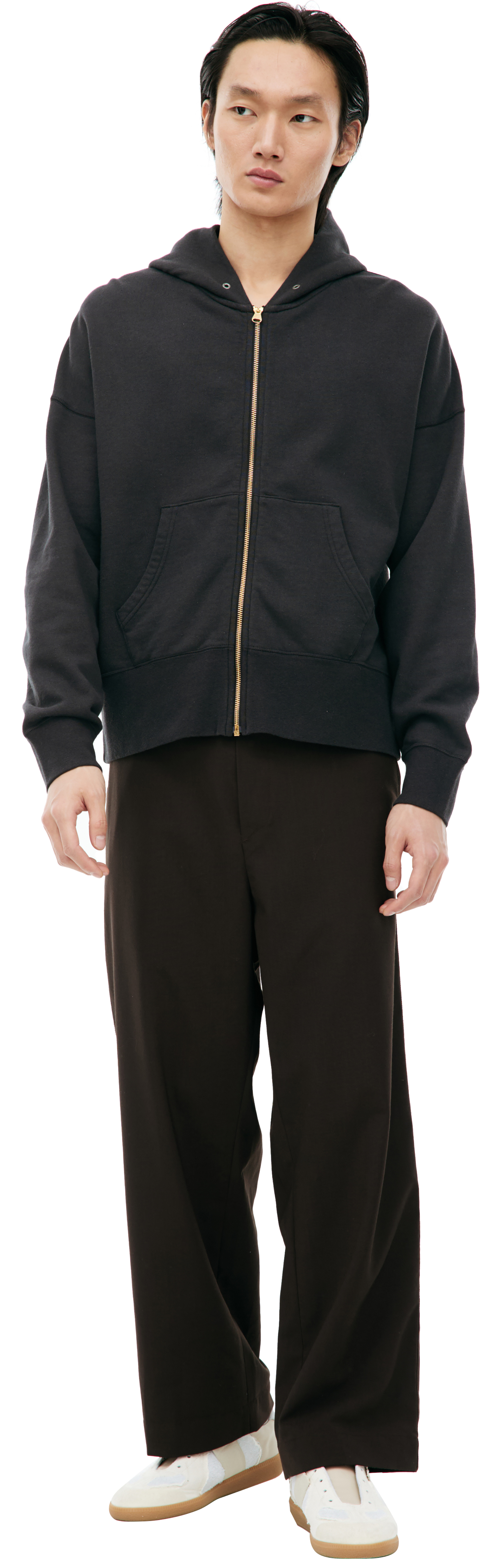 visvim Shortened hoodie with zipper