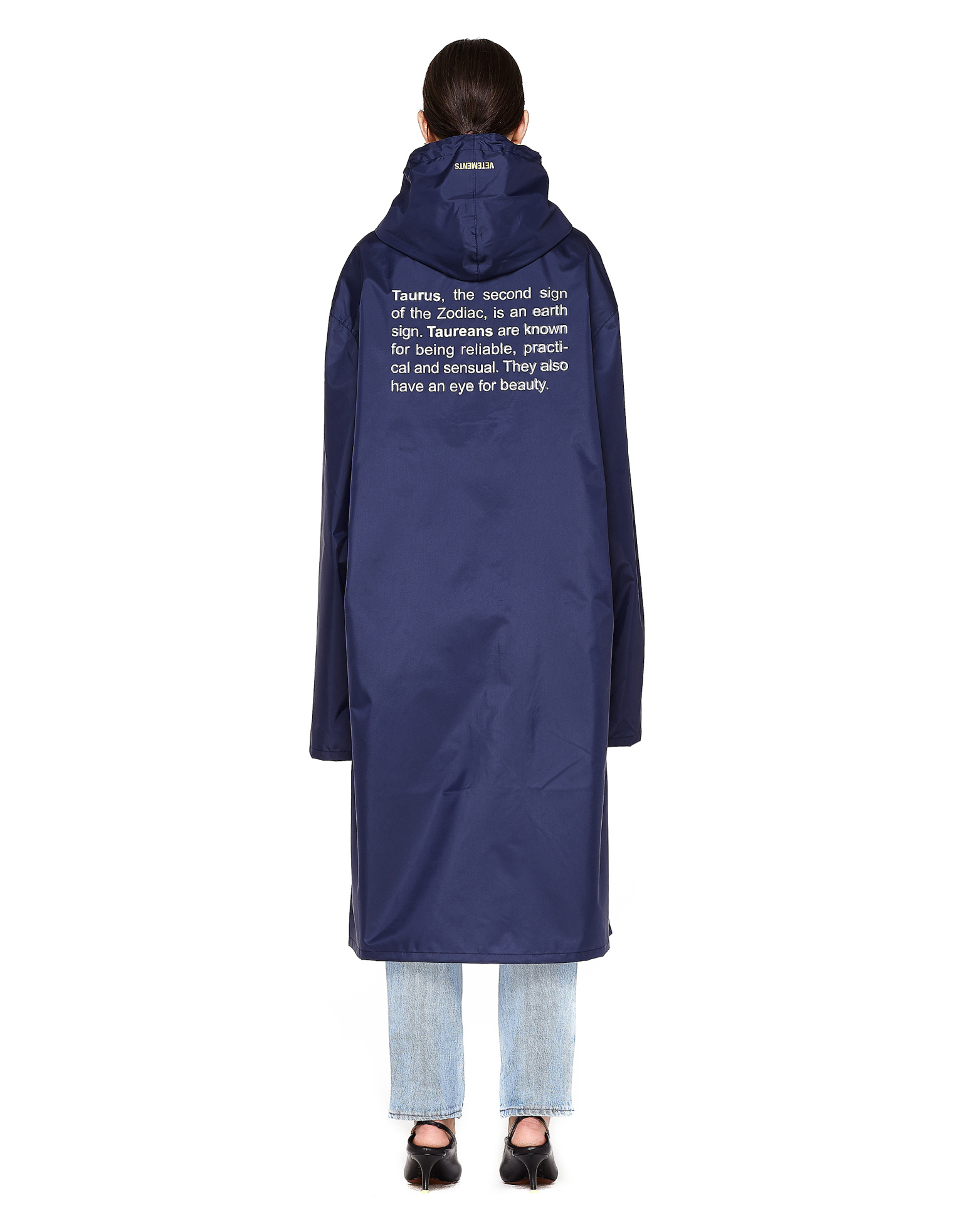 VETEMENTS Navy Taurus Raincoat