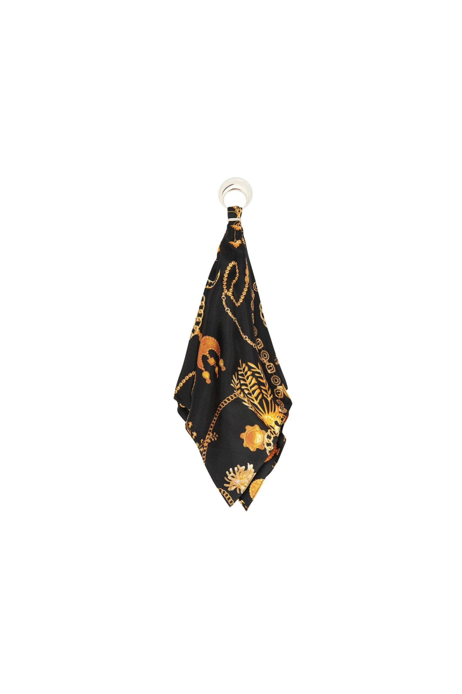MARINE SERRE Regenerated Silk Scarves Moon Earrings
