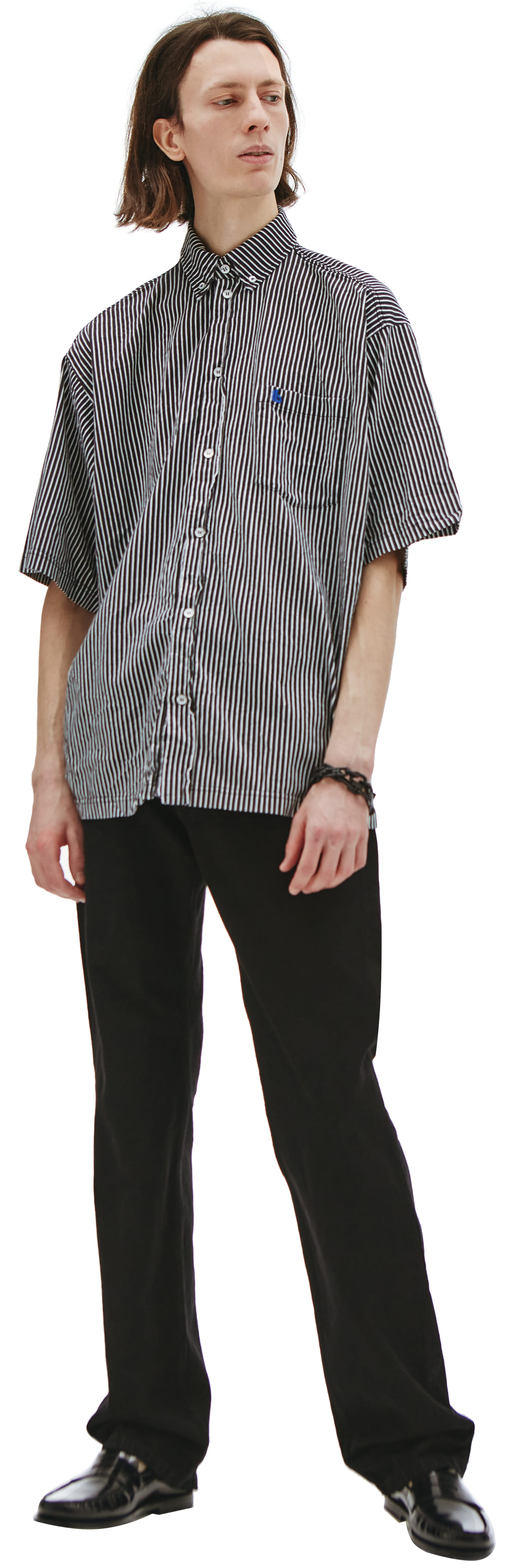 Balenciaga Short Sleeve Striped Shirt