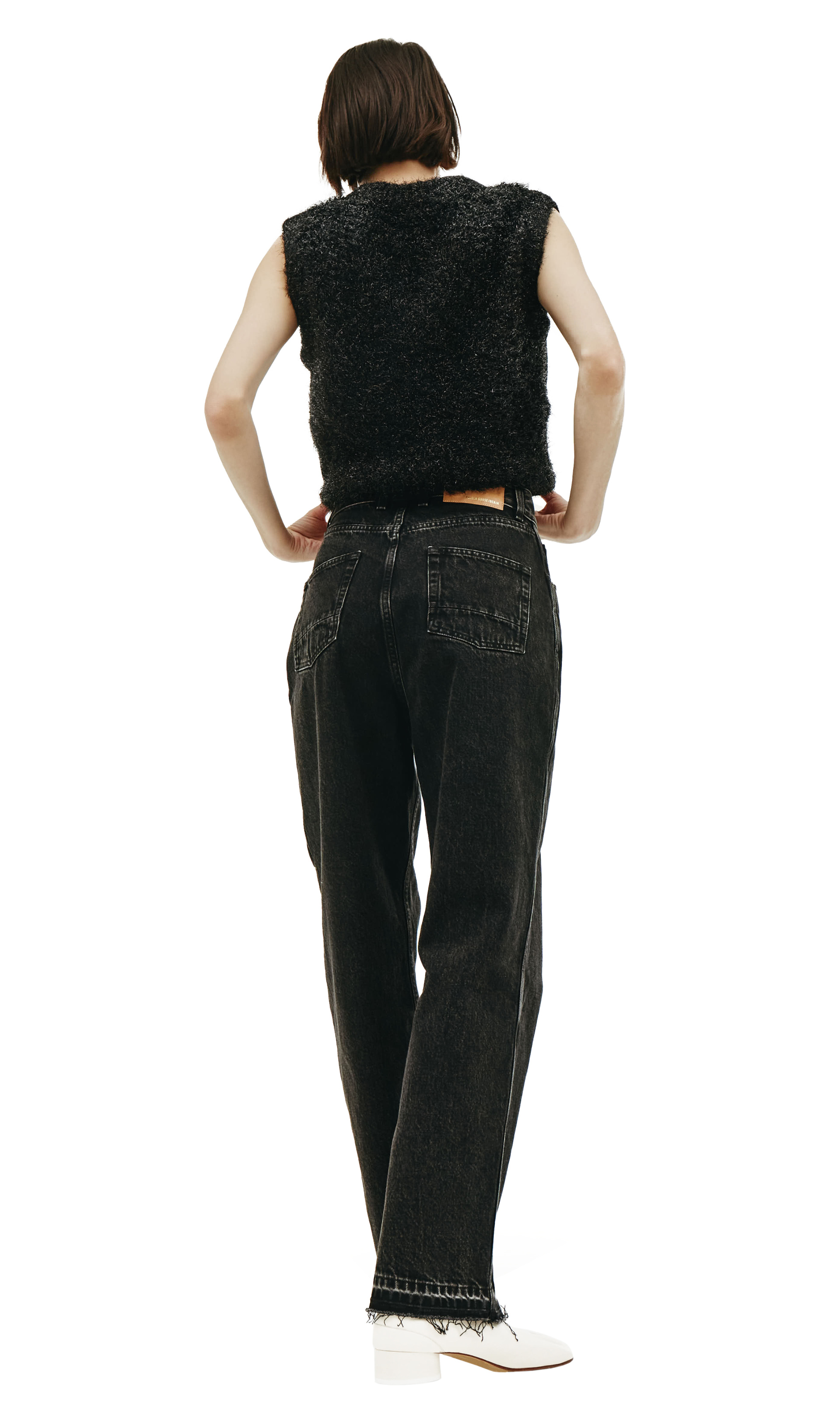Golden Goose Black Jeans With Raw Hem