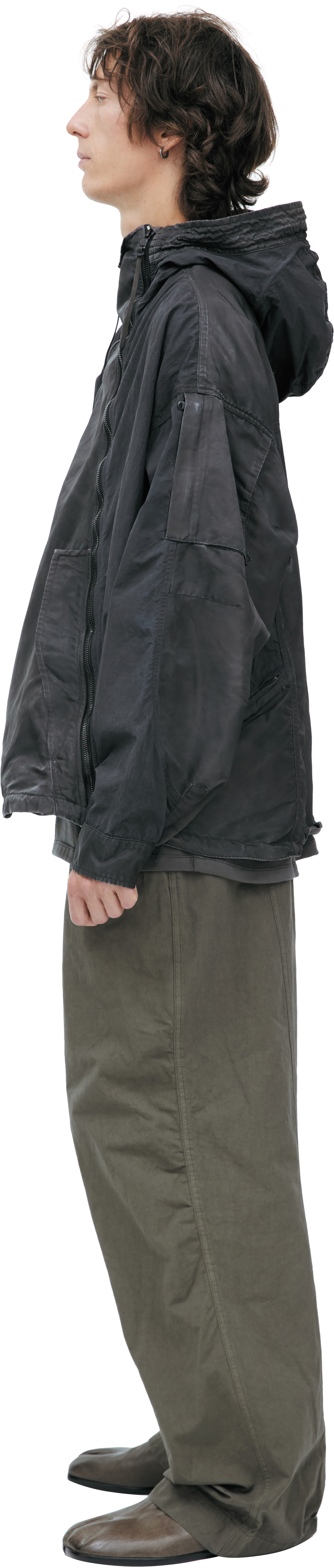 The Viridi-Anne Nylon jacket with a hood