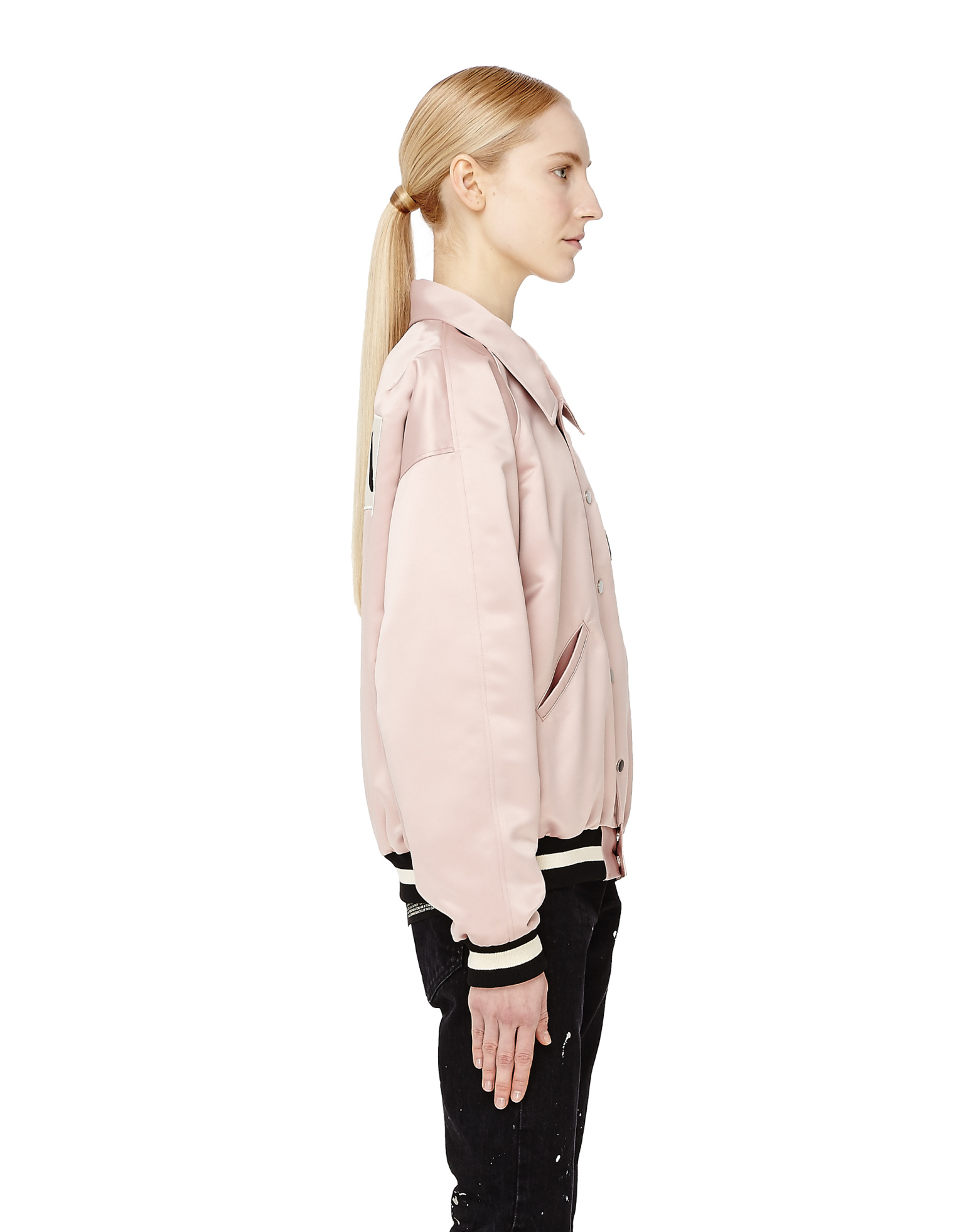 Fear of God Бомбер из сатина с нашивками