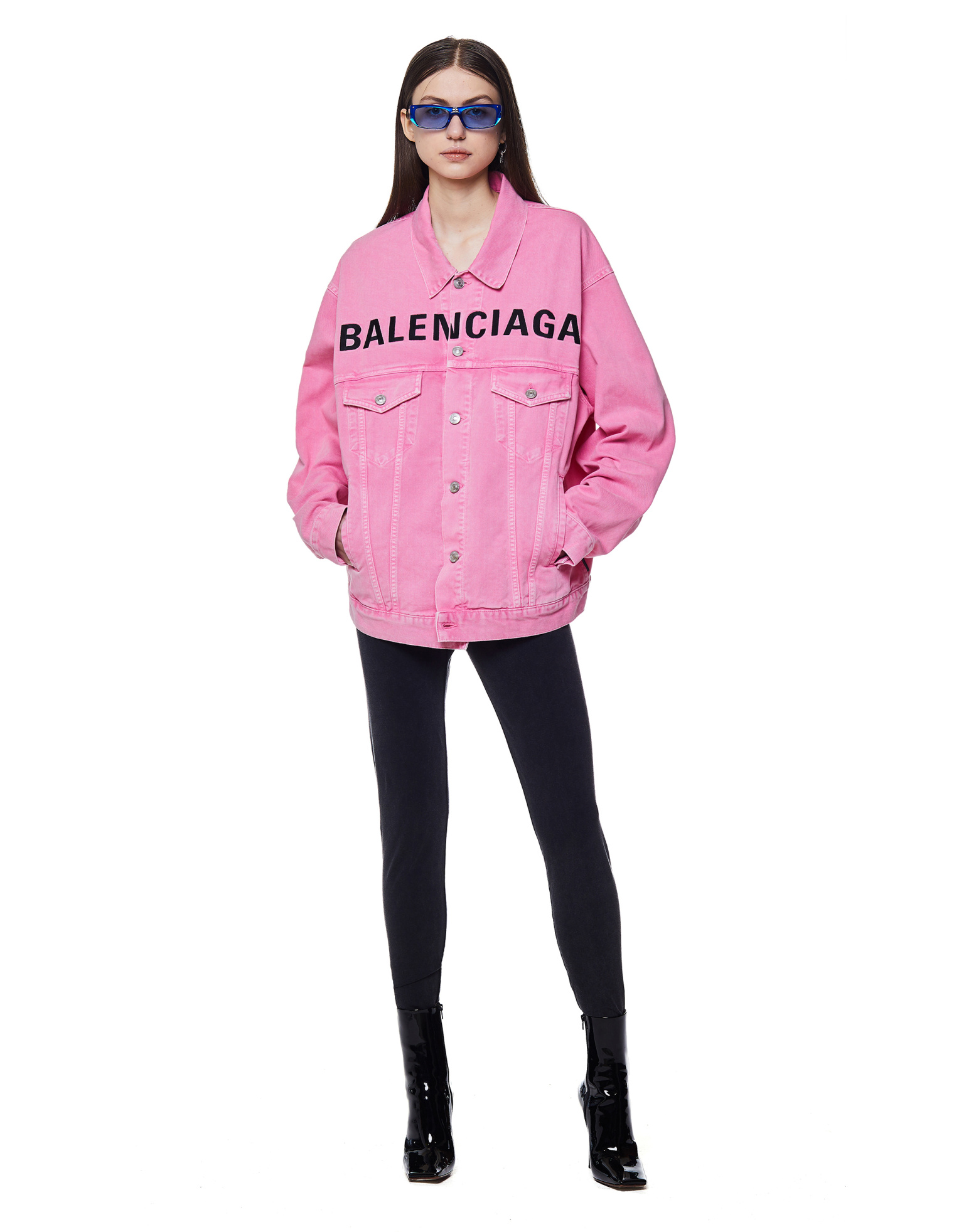 Balenciaga Pink Denim Jacket