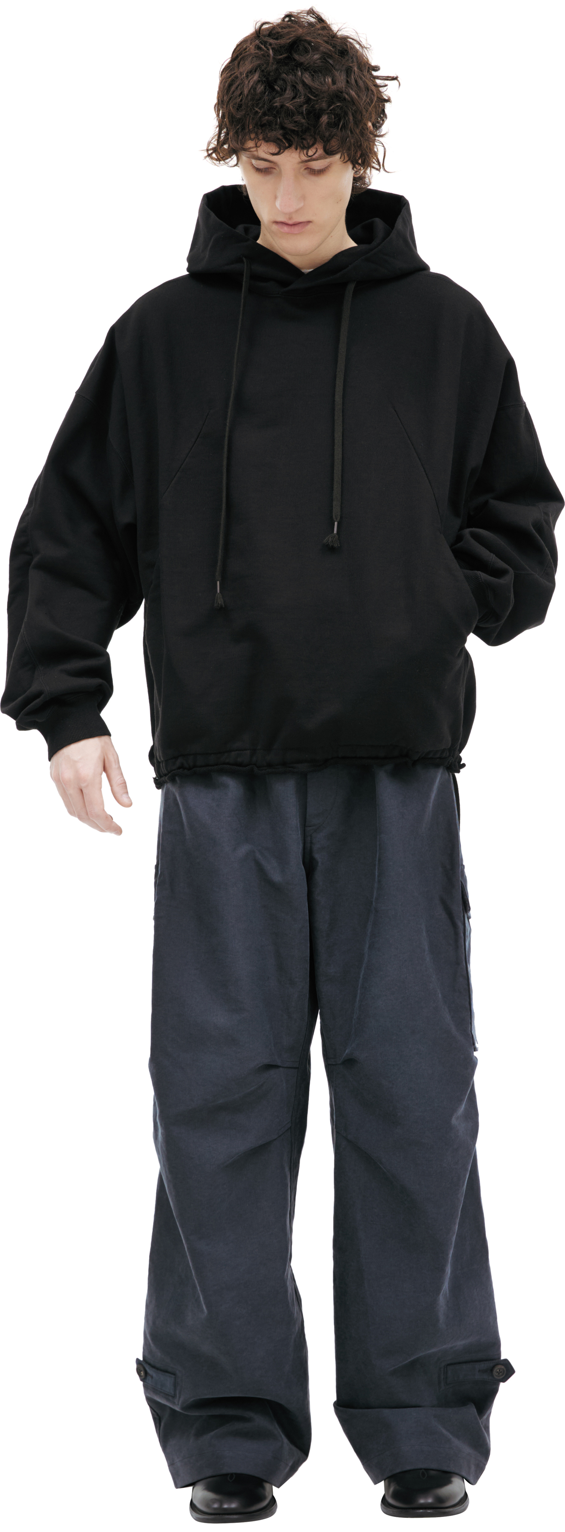 The Viridi-Anne Cotton hoodie with a drawstring