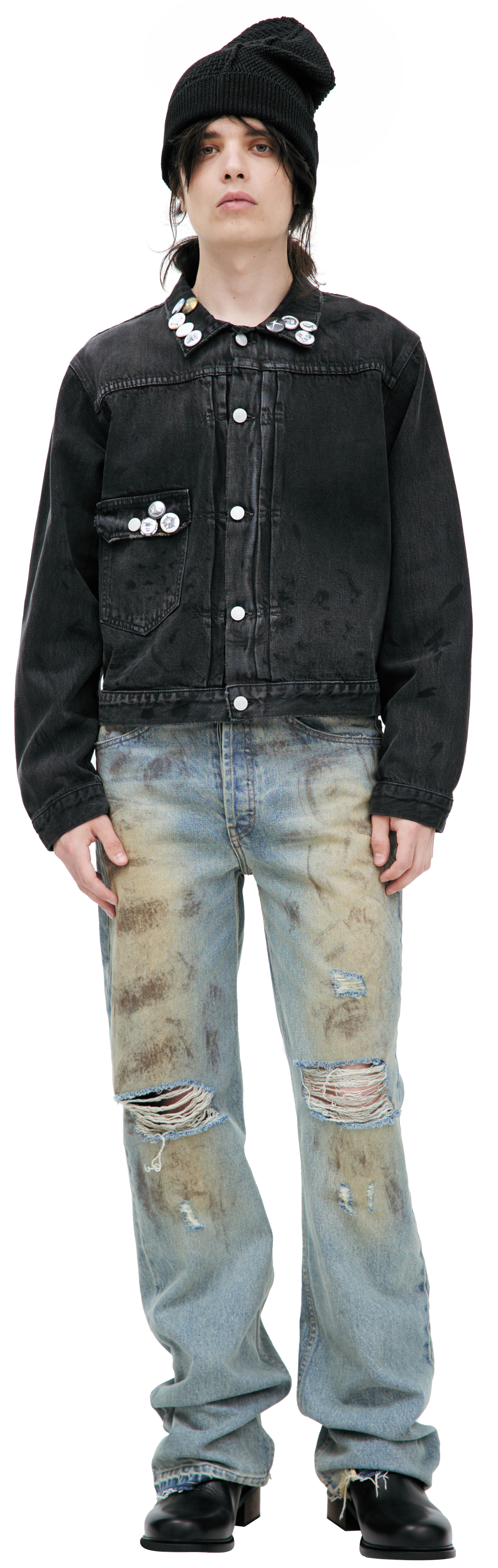 Enfants Riches Déprimés Denim jacket with badges