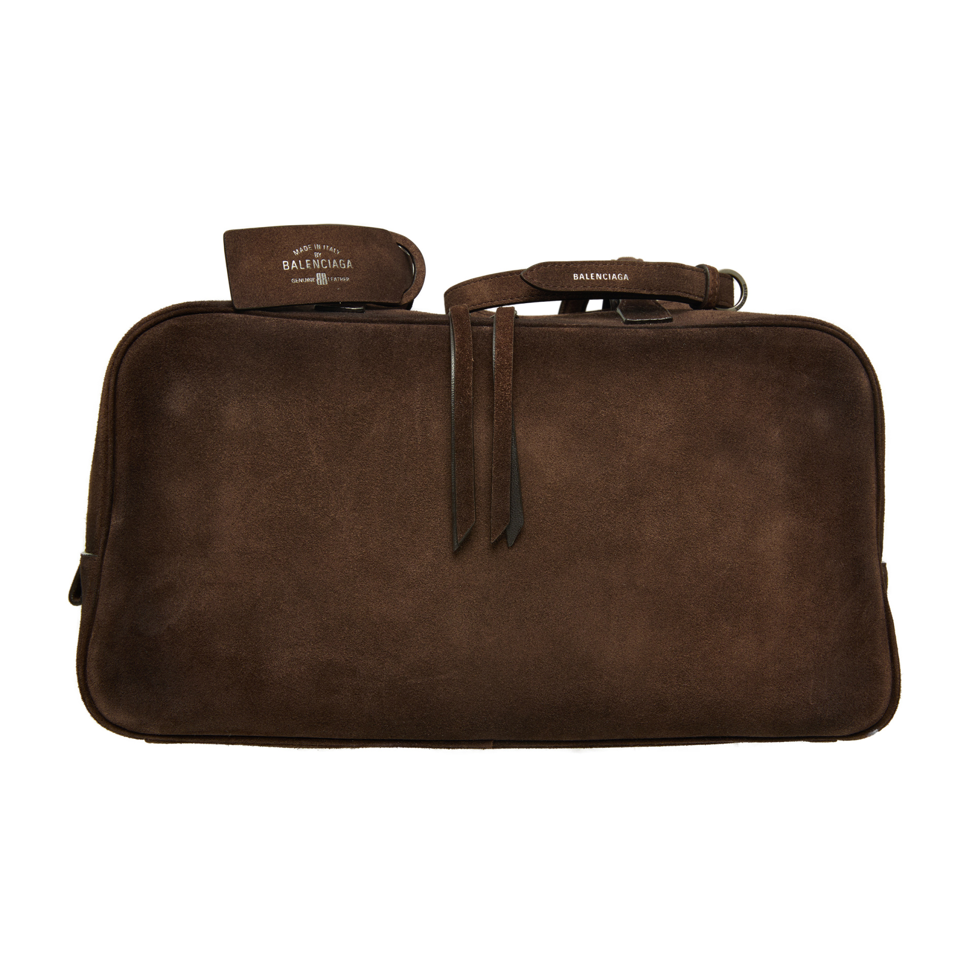 Balenciaga SUEDE CARRIE BOWLING BAG