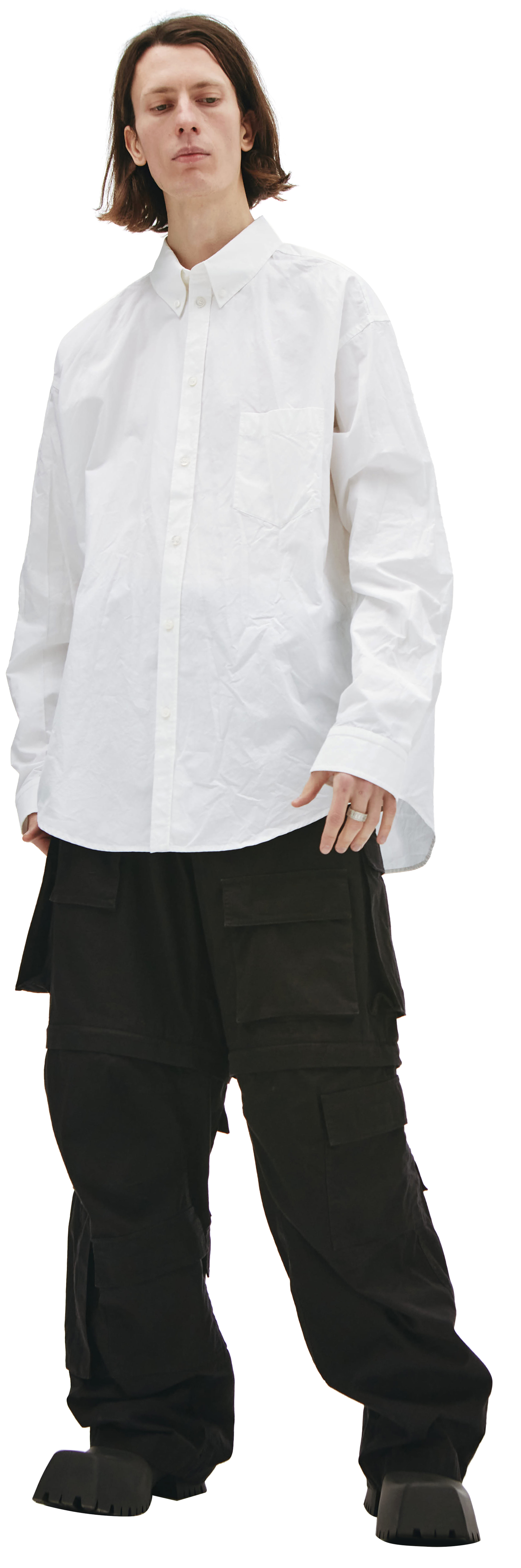 Balenciaga Crumpled-effect cotton shirt