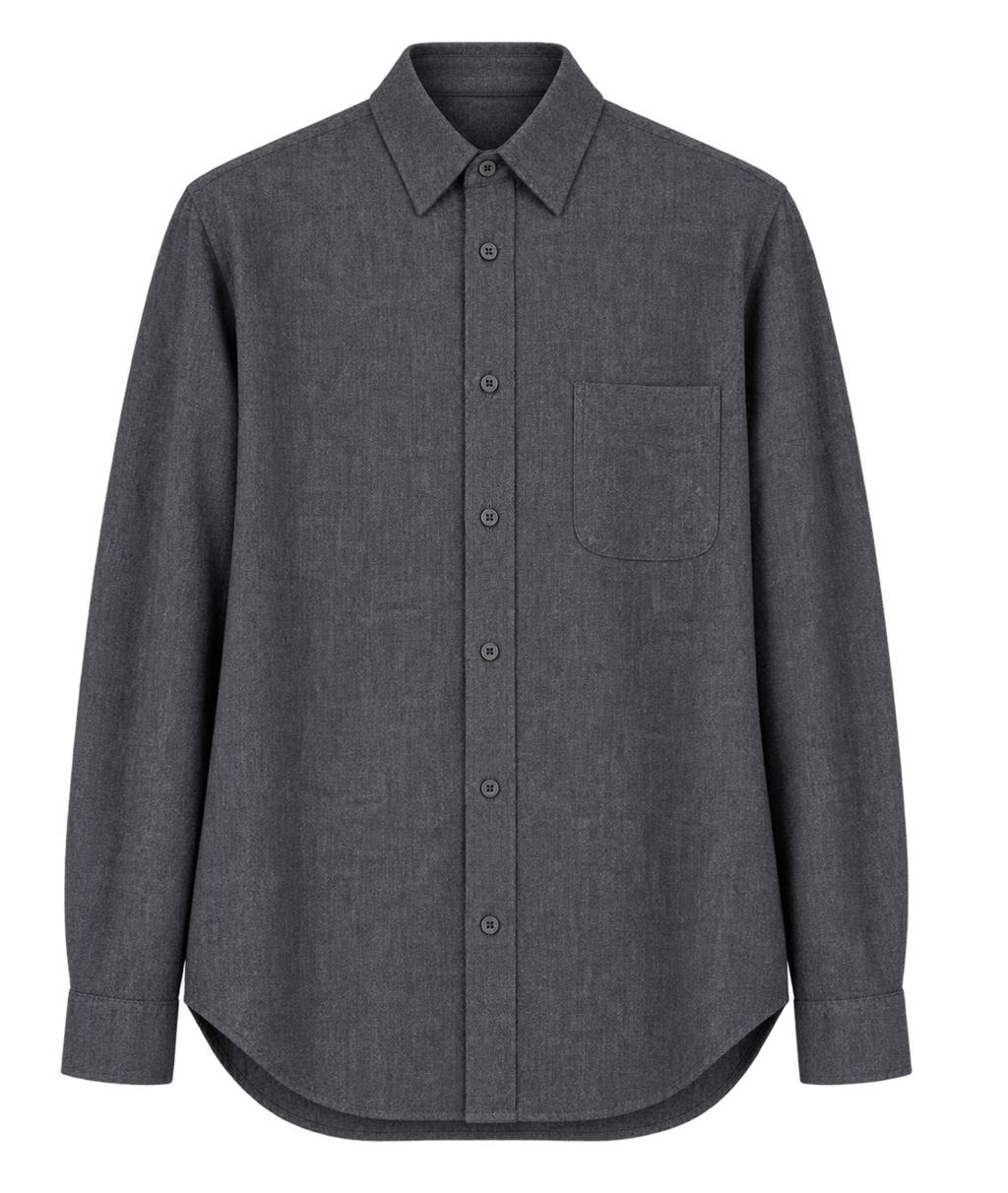 Ziggy Chen Graphite linen shirt