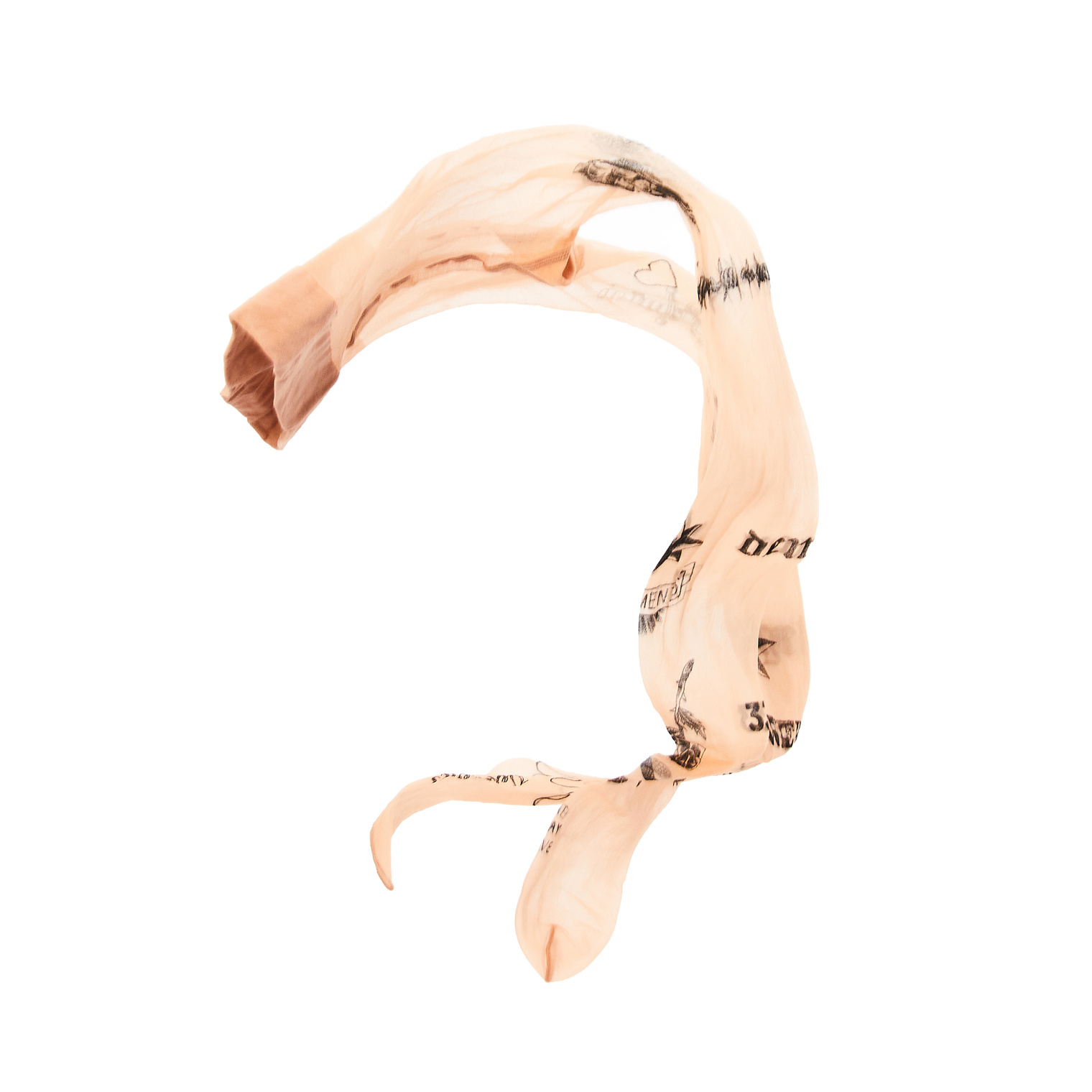 VETEMENTS Beige Tatoo Tights