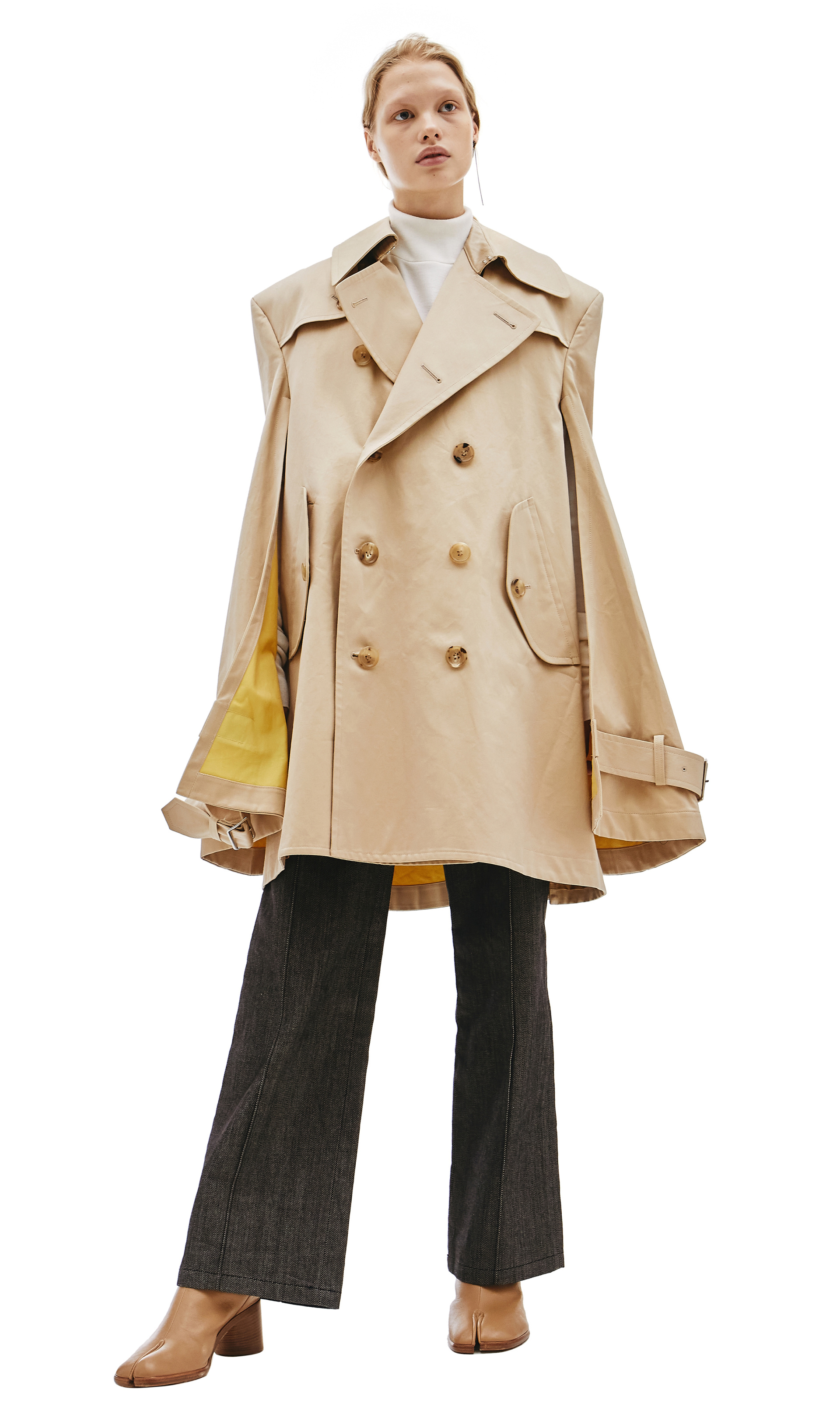Junya Watanabe Beige Cotton Trench Coat