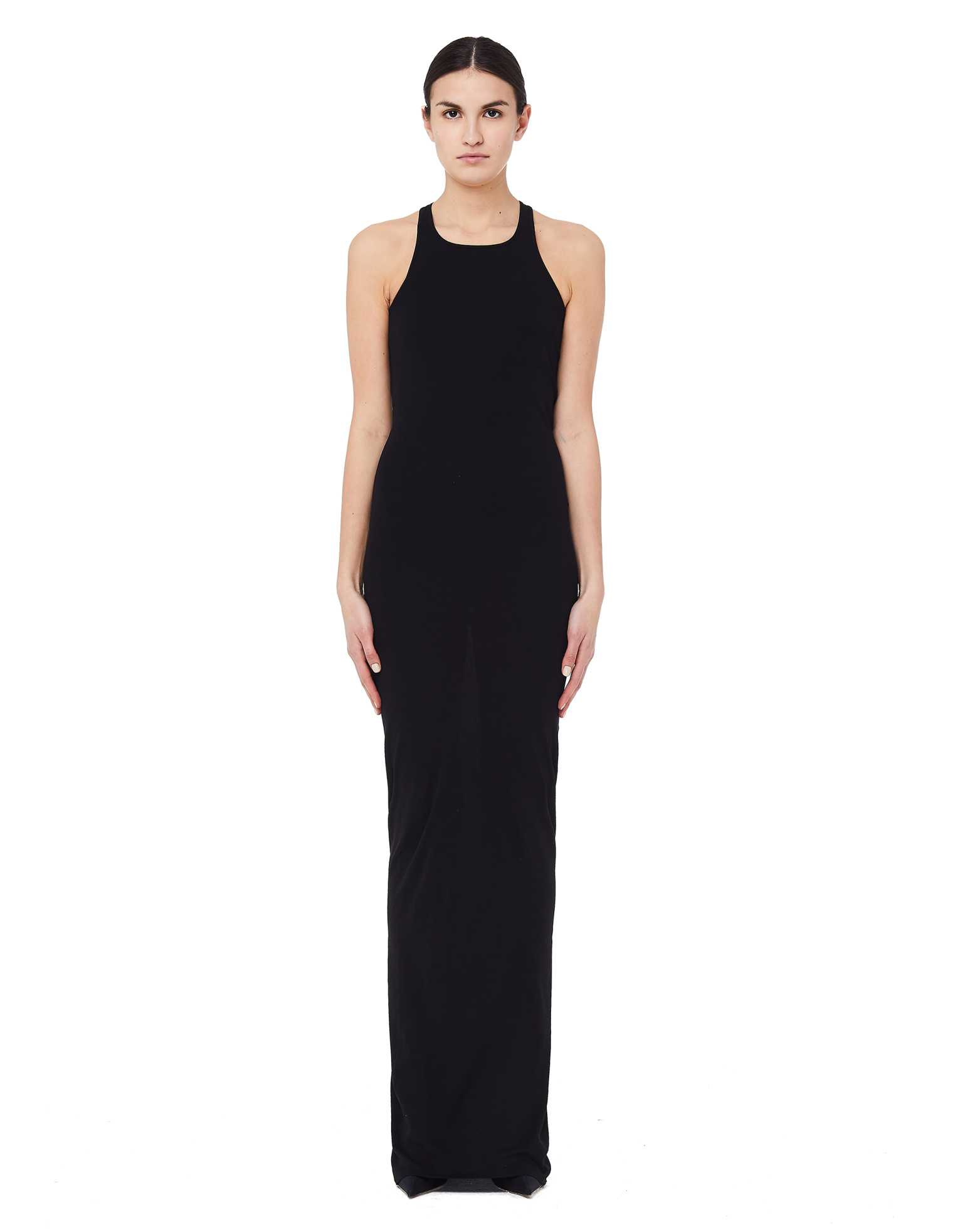 DRKSHDW by Rick Owens Black Floor Length Tank Dress