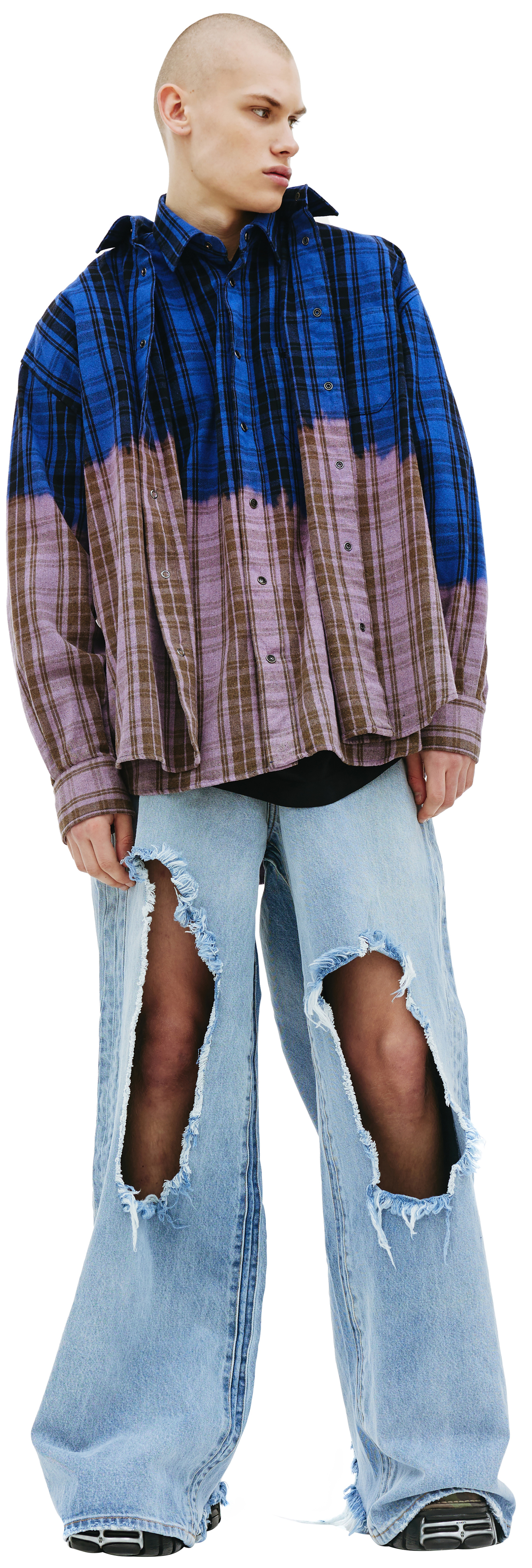VETEMENTS Рубашка с розовым градиентом
