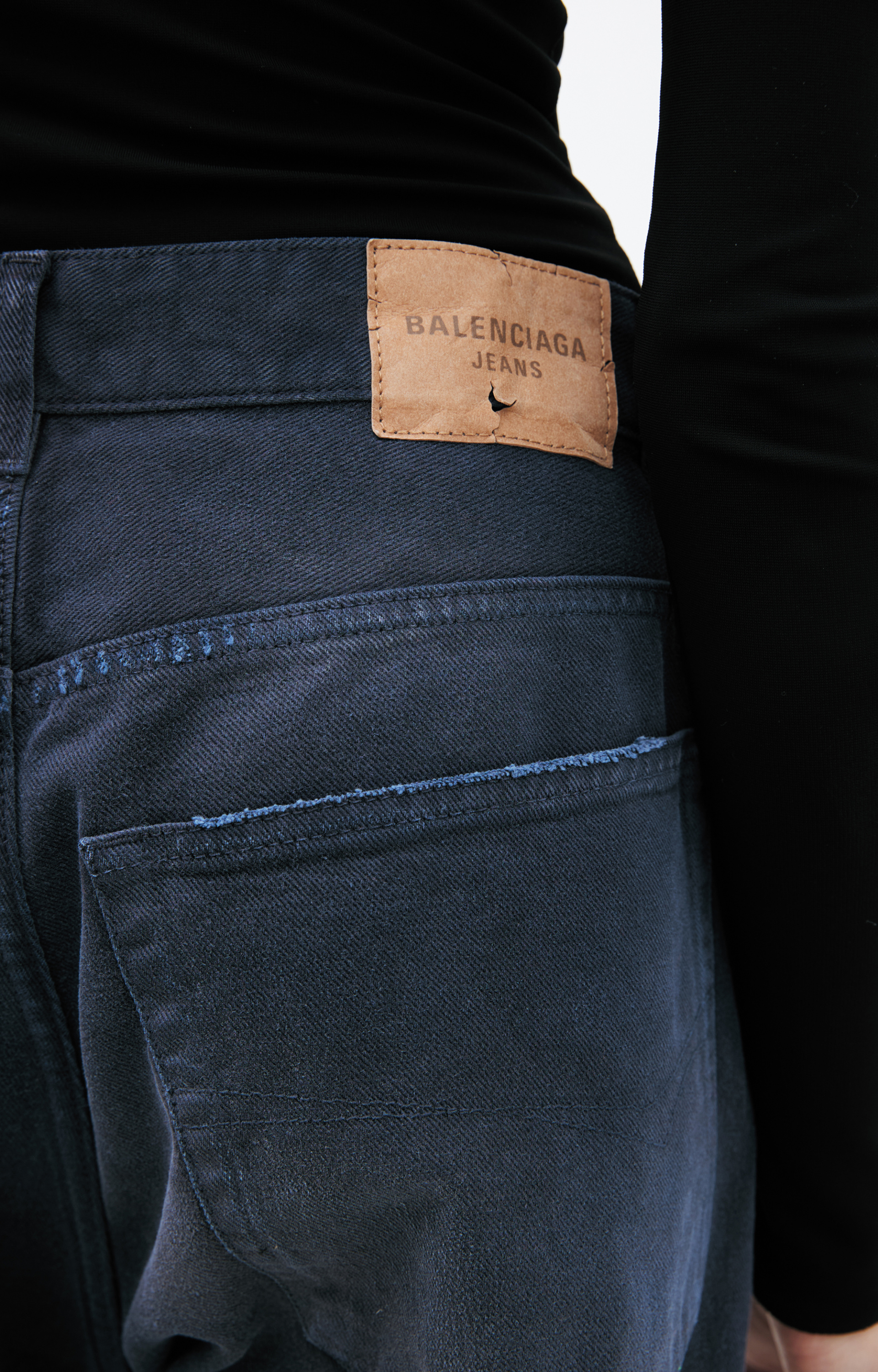 Balenciaga Jeans with a distressed look