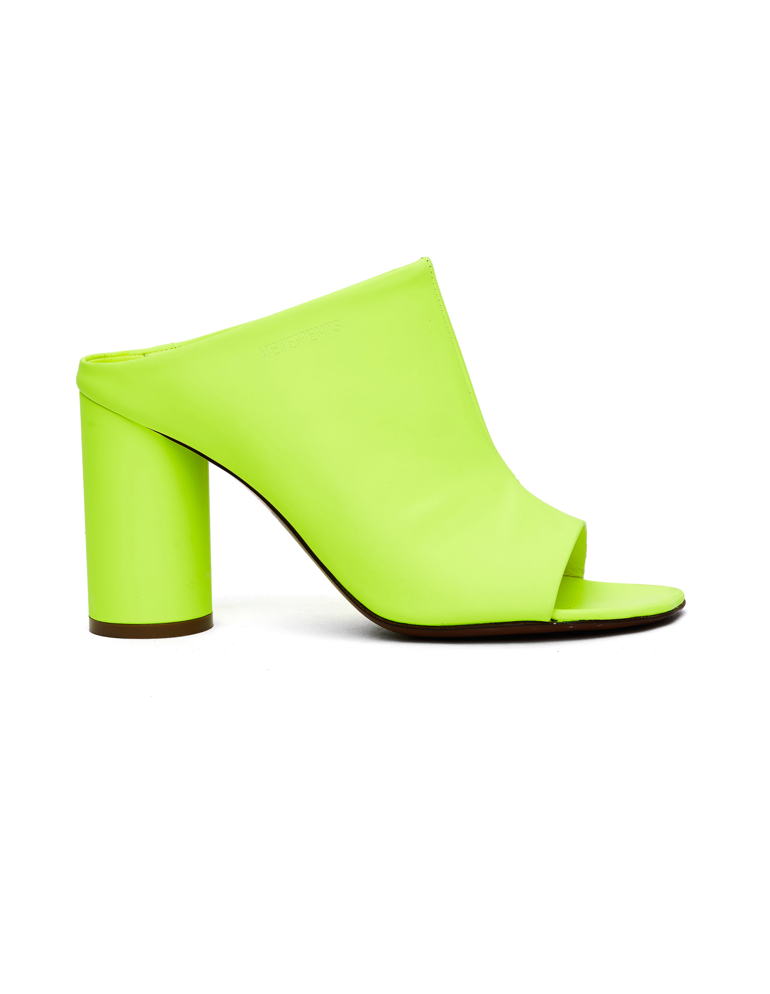 VETEMENTS Neon Yellow Leather Shoes