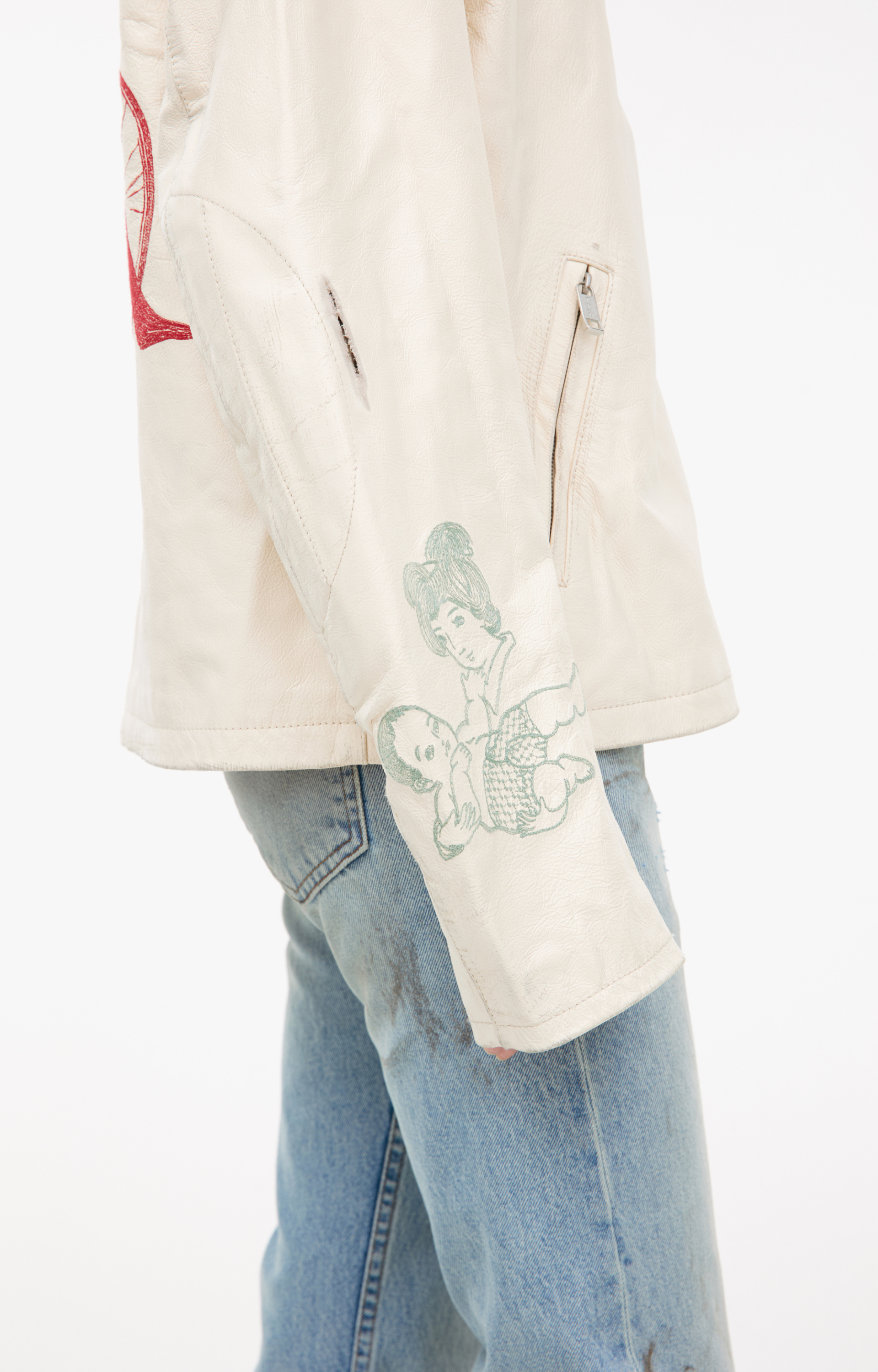 Enfants Riches Déprimés Hieroglyphic leather jacket
