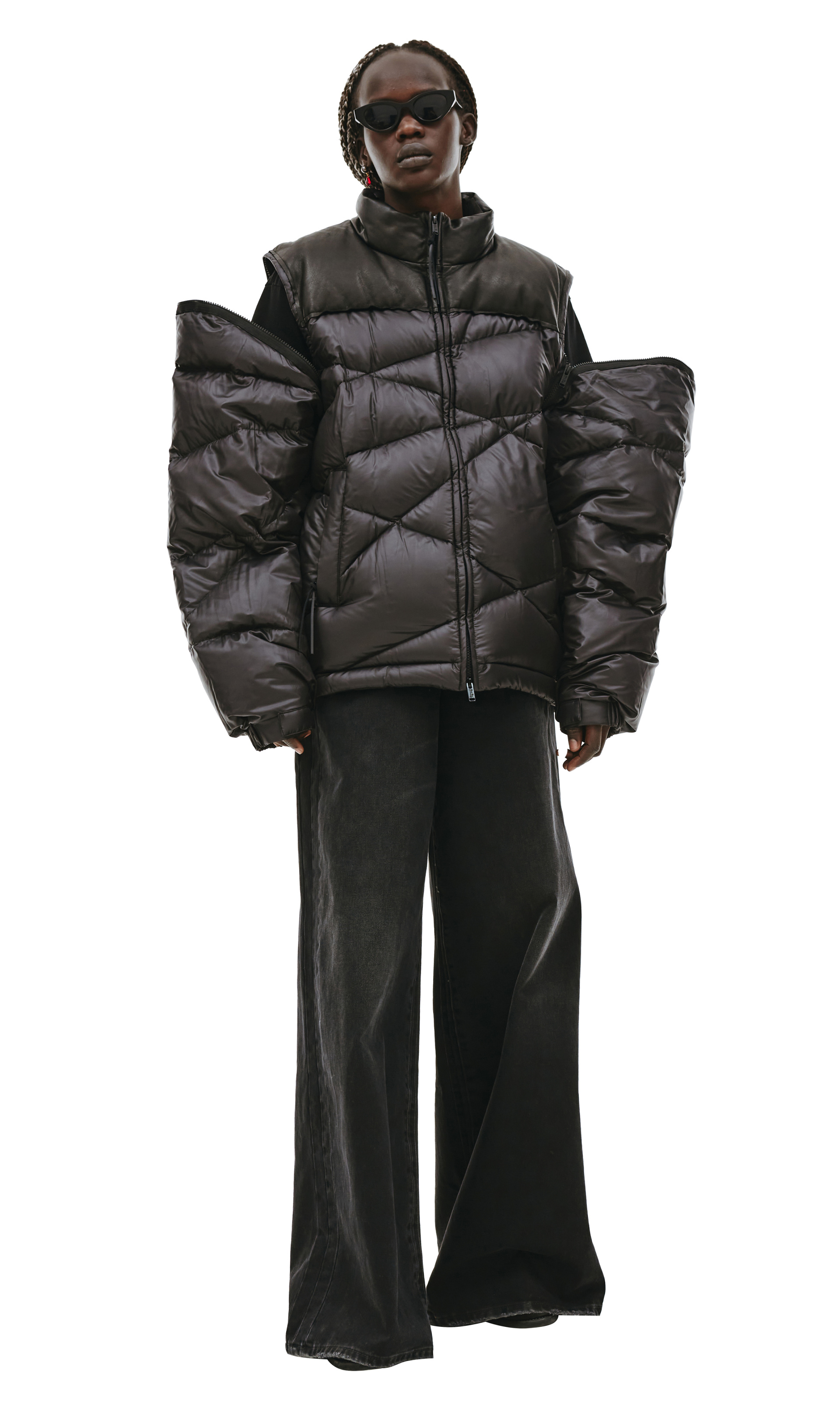 Undercover Black Quilted Down Jacket