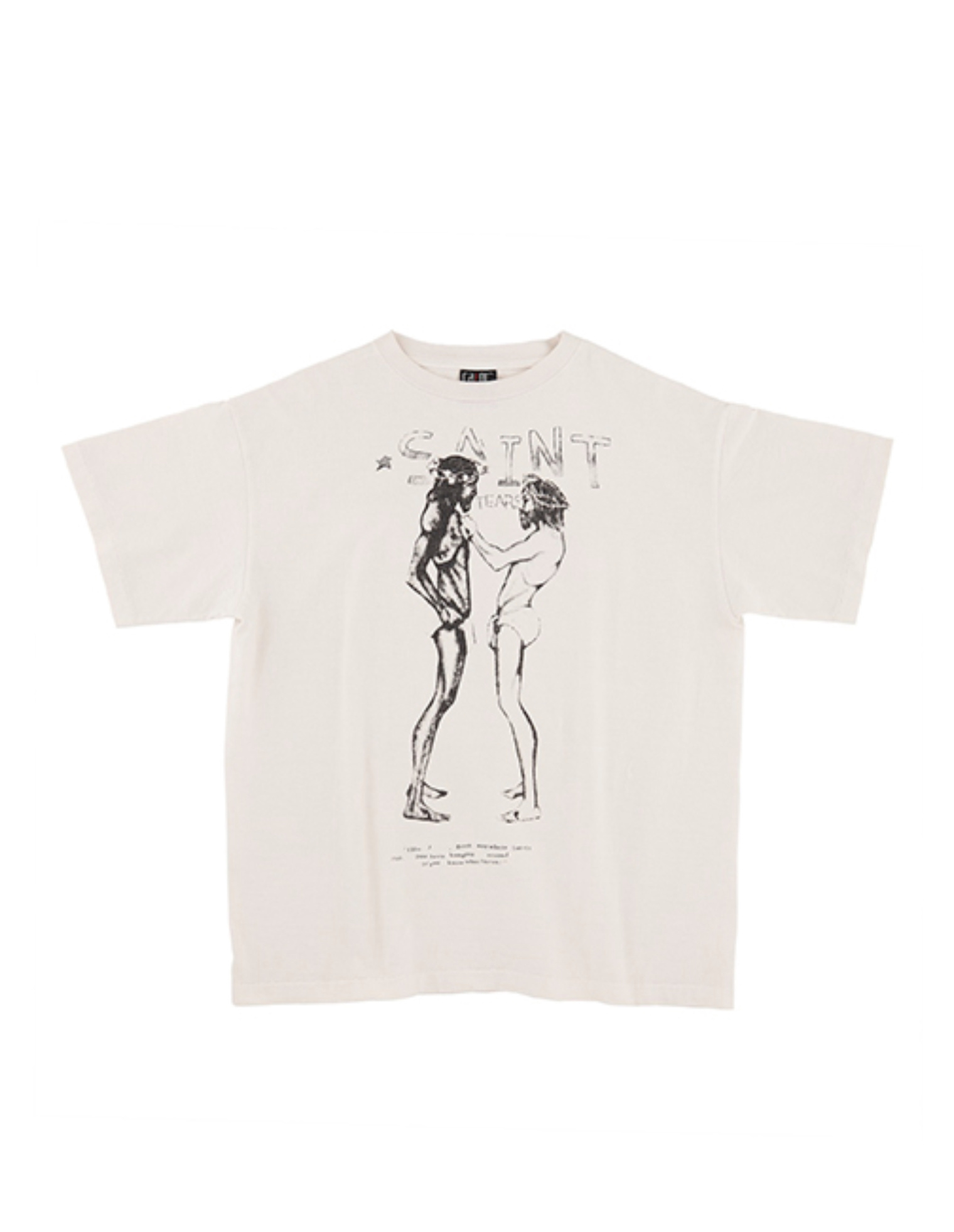 Saint Michael Jesus Printed T-shirt In White