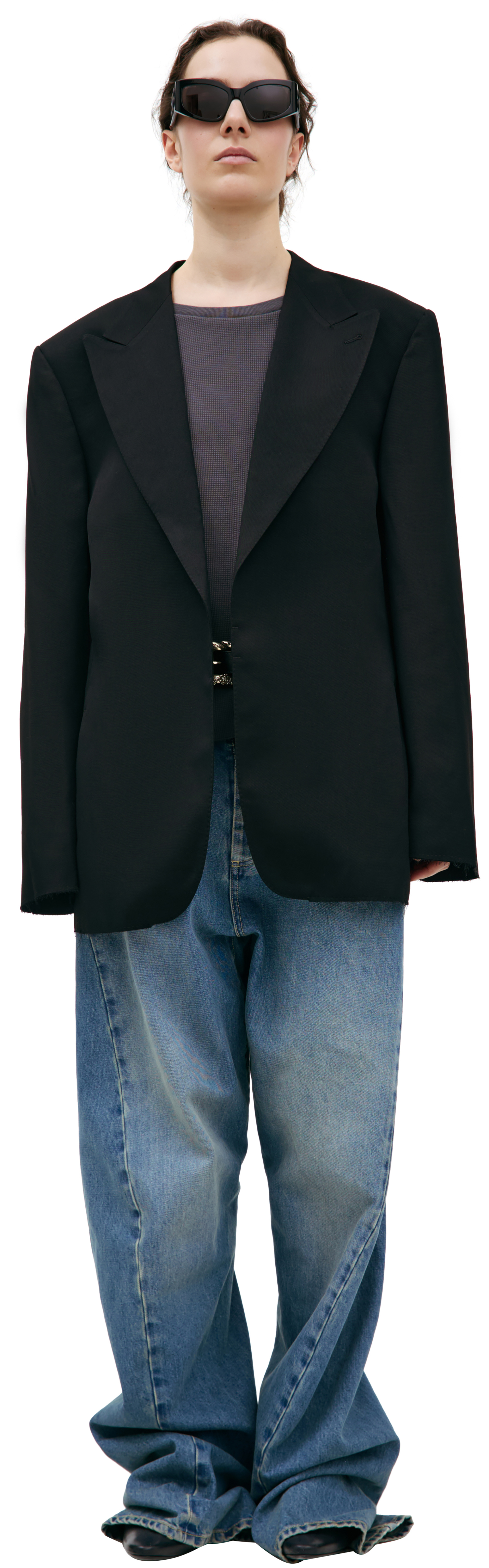 Enfants Riches Déprimés Wool blazer with stitched belt