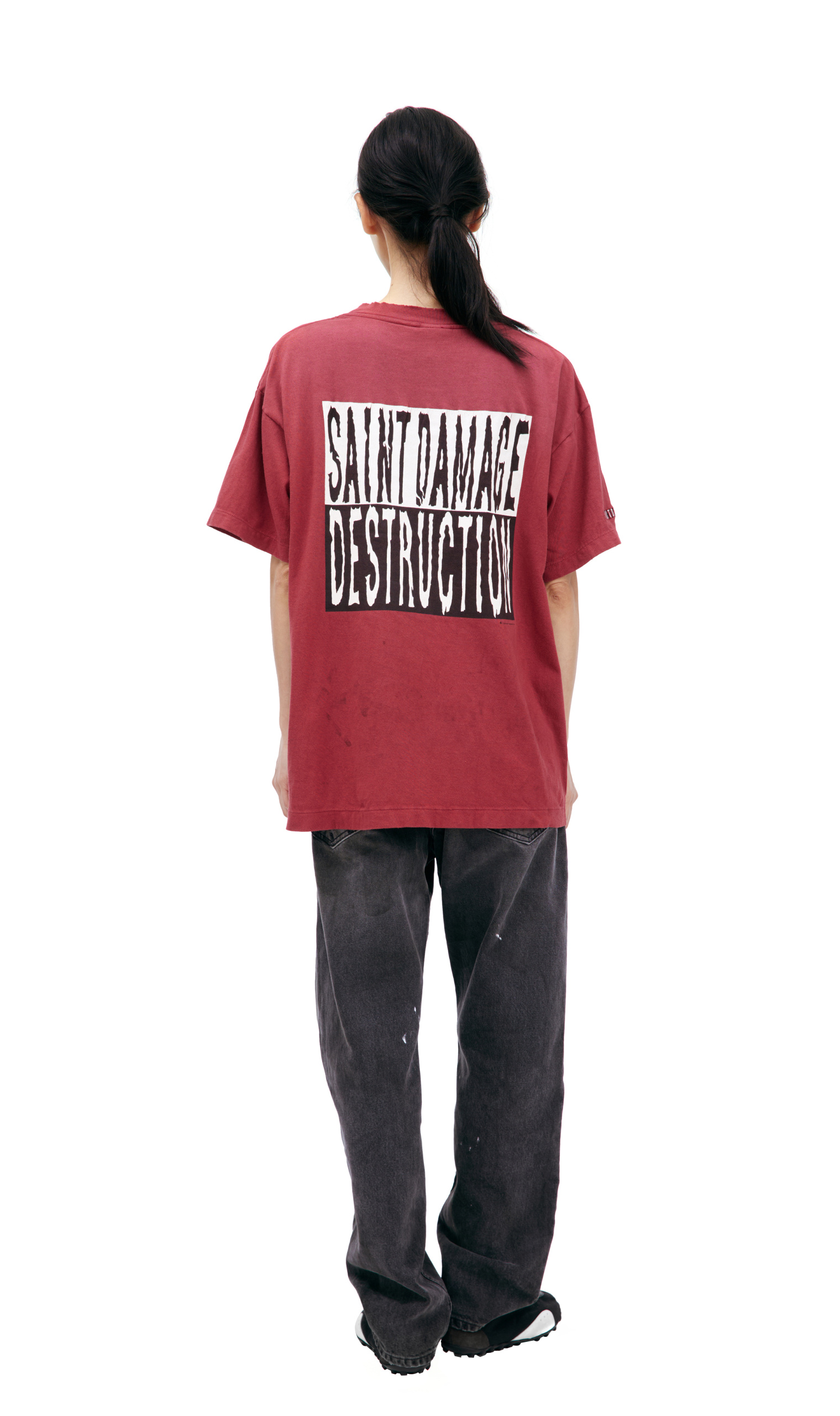 Saint Mxxxxxx T-shirt with a ripped effect