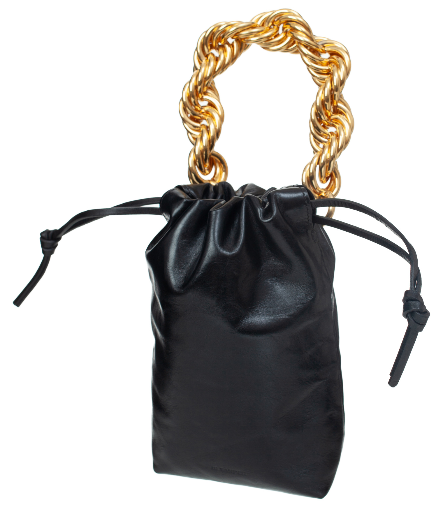 Jil Sander Leather bag with golden handle