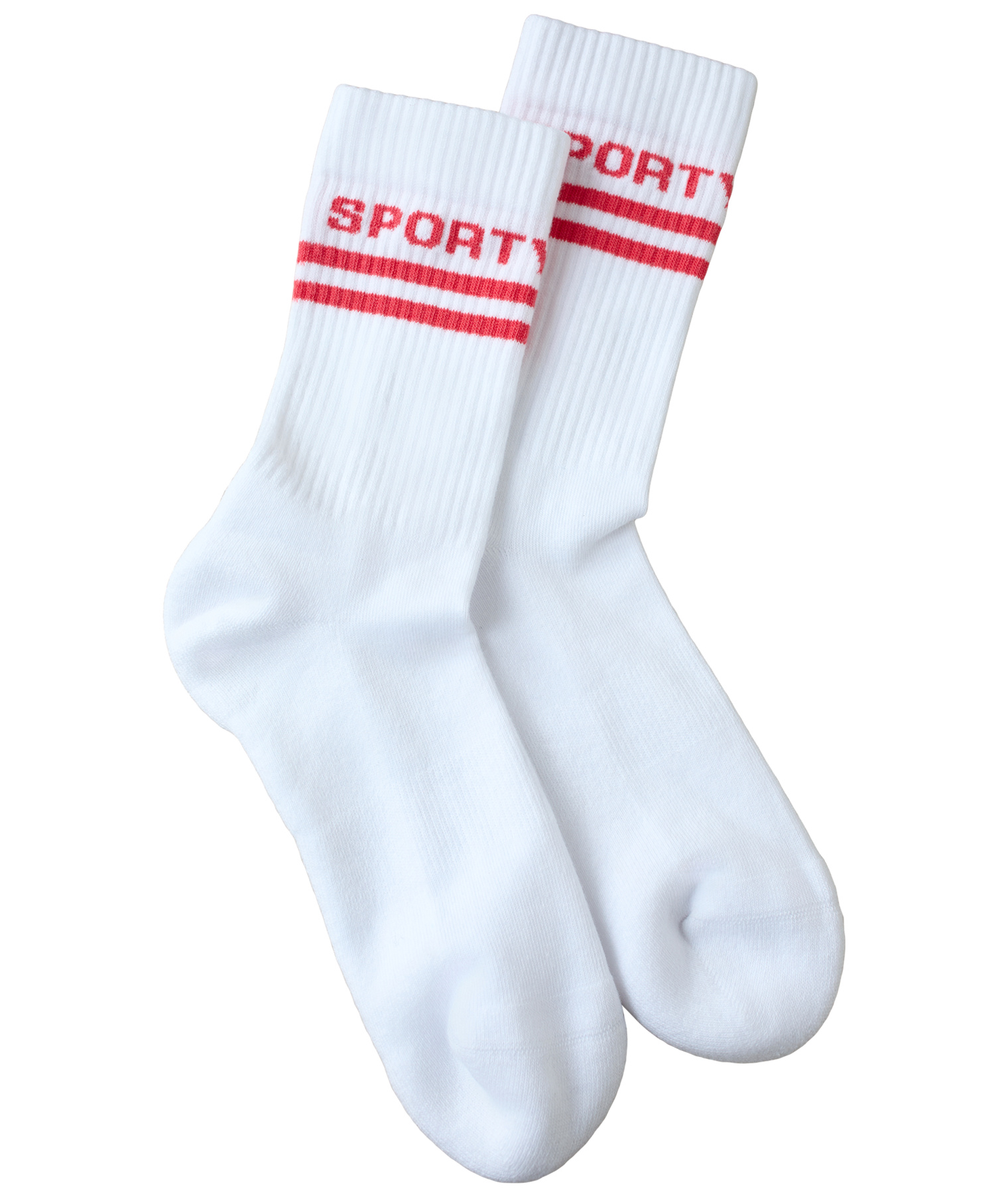 SPORTY & RICH White logo socks